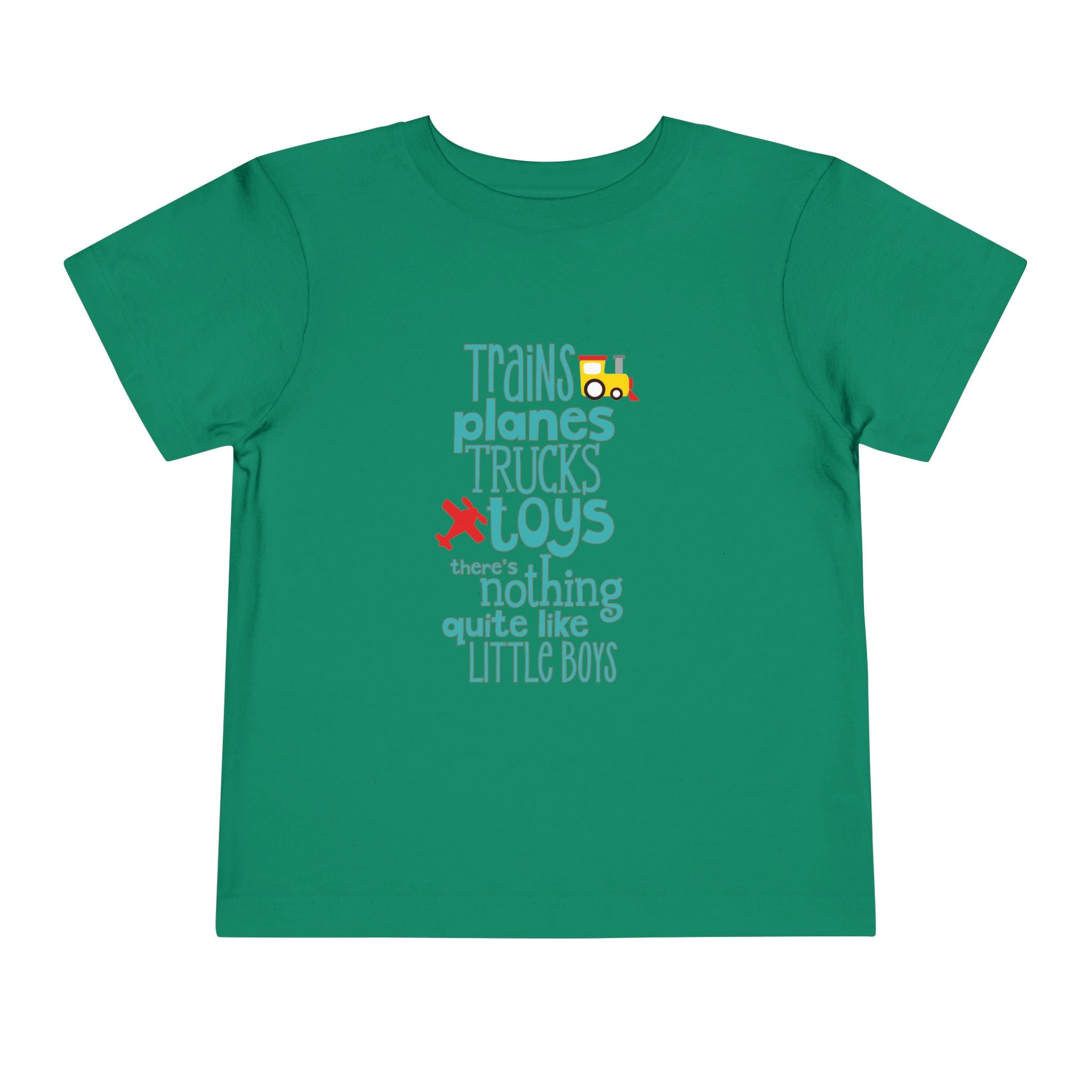 Toddler Tee – "Trains Planes Trucks Toys"