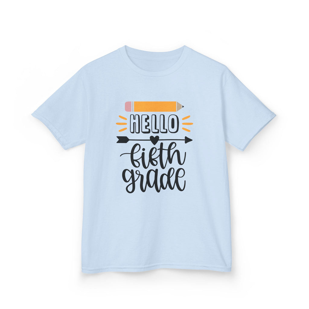 Kids T-Shirt — "Hello Fifth Grade" Back-to-School Pencil Design