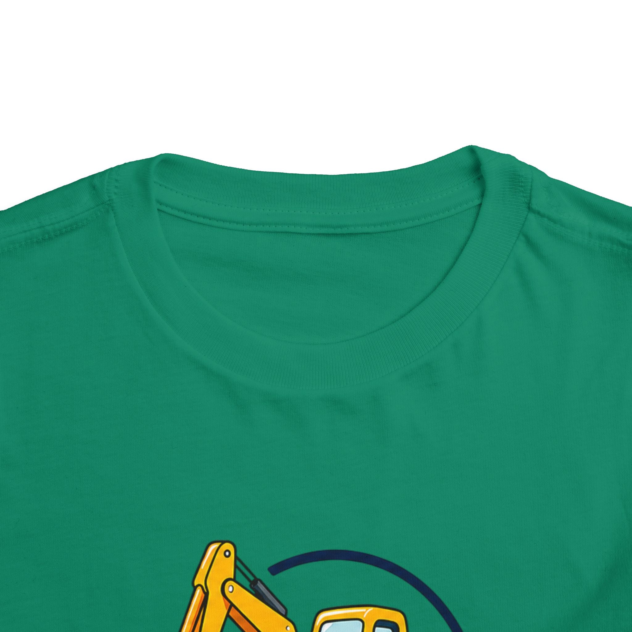 Toddler Tee — "Little Builder" Excavator Shirt for Kids