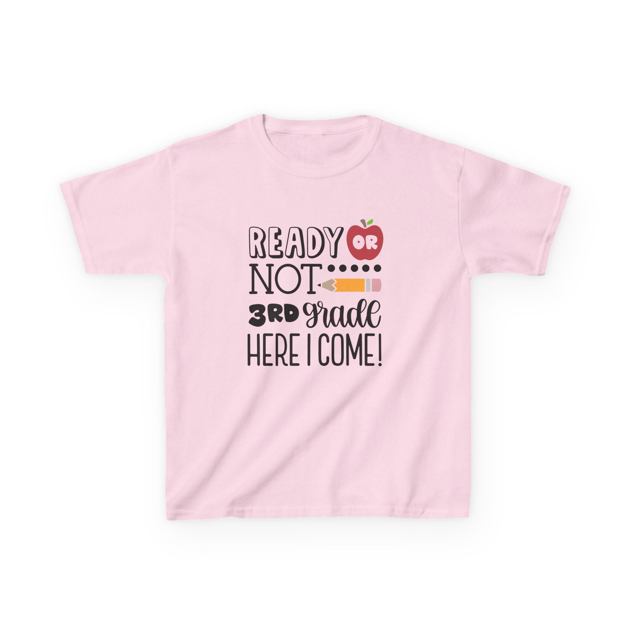Kids Tee - "Ready or Not 3rd Grade Here I Come!" Back-to-School Shirt