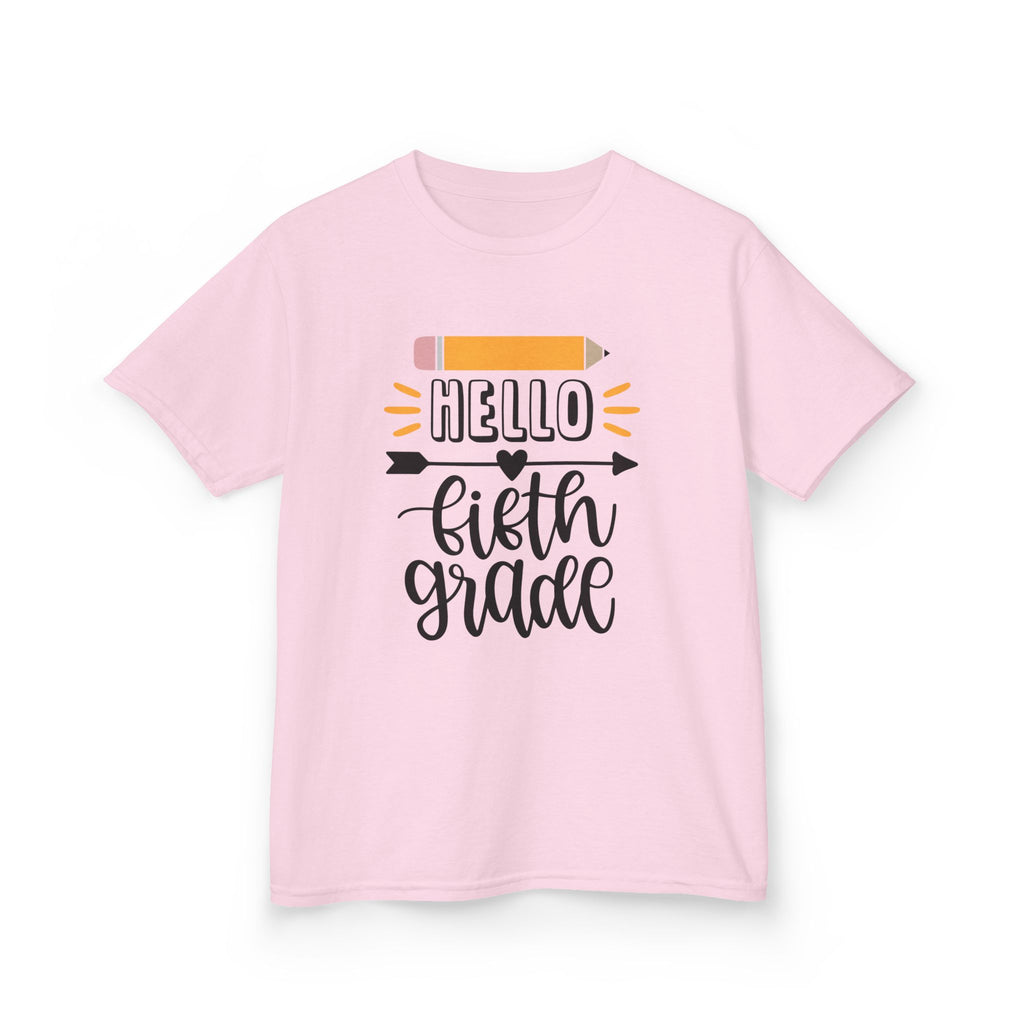 Kids T-Shirt — "Hello Fifth Grade" Back-to-School Pencil Design