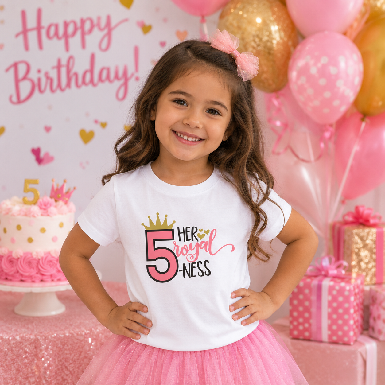 5th Birthday Tee — "Her Royal 5-ness"
