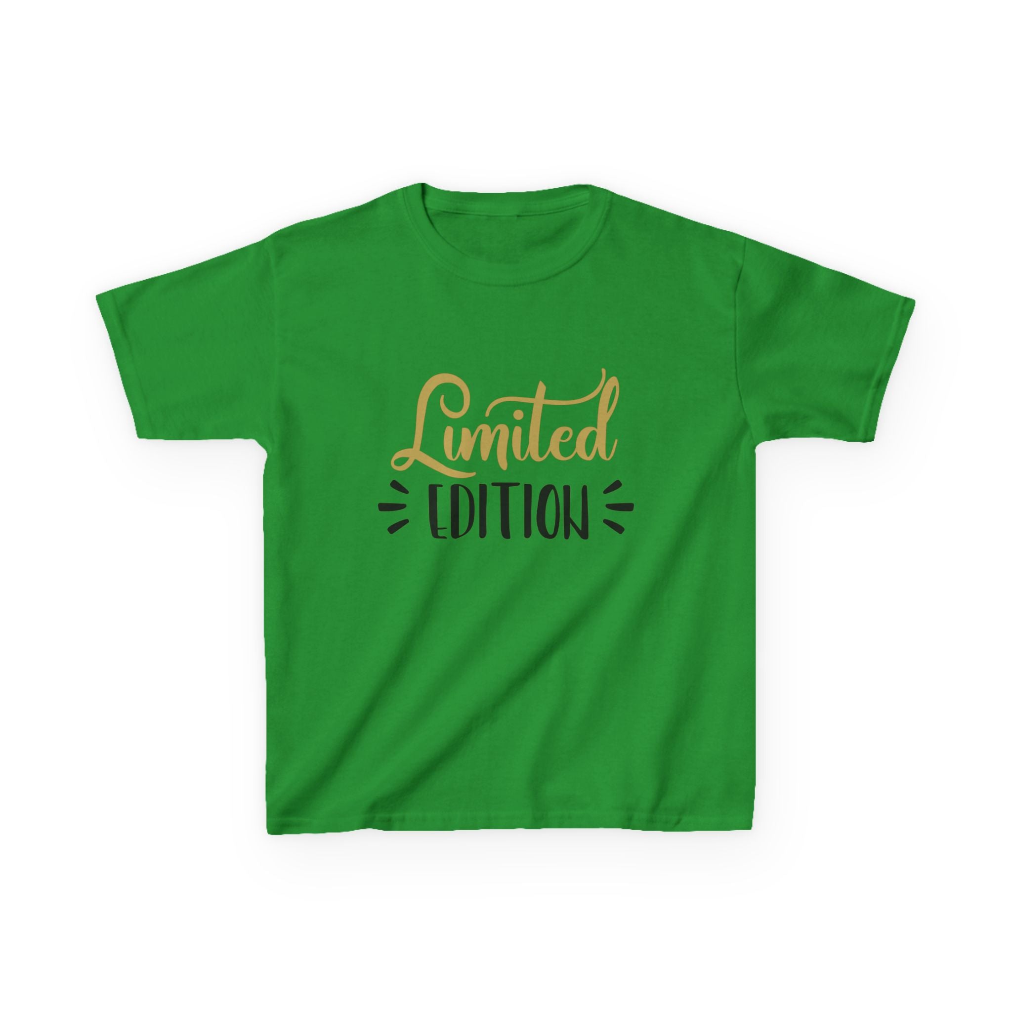 Kids T-Shirt "Limited Edition" — Cute Gold Script Tee for Birthday & Special Occasion