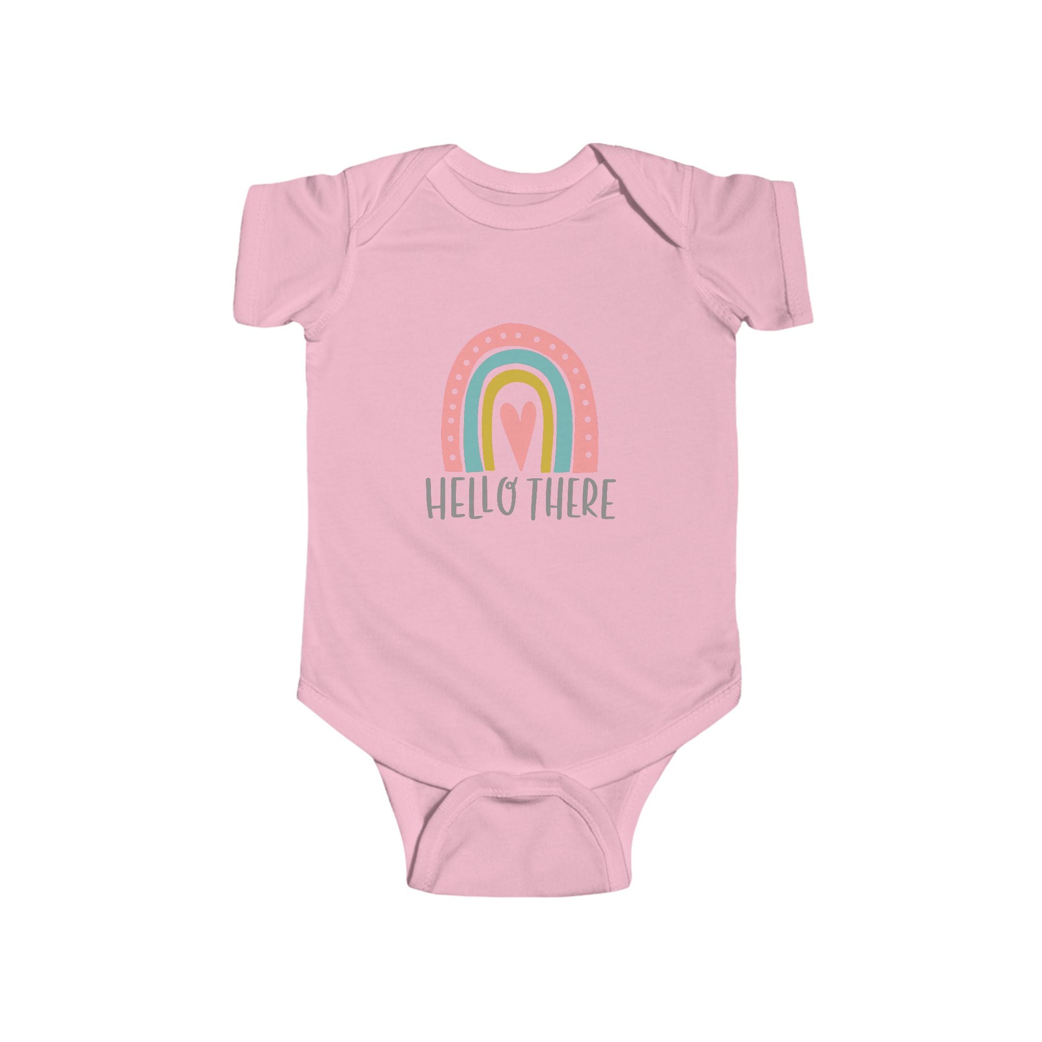 Baby Bodysuit — "Hello There" Pastel Rainbow Infant Onesie