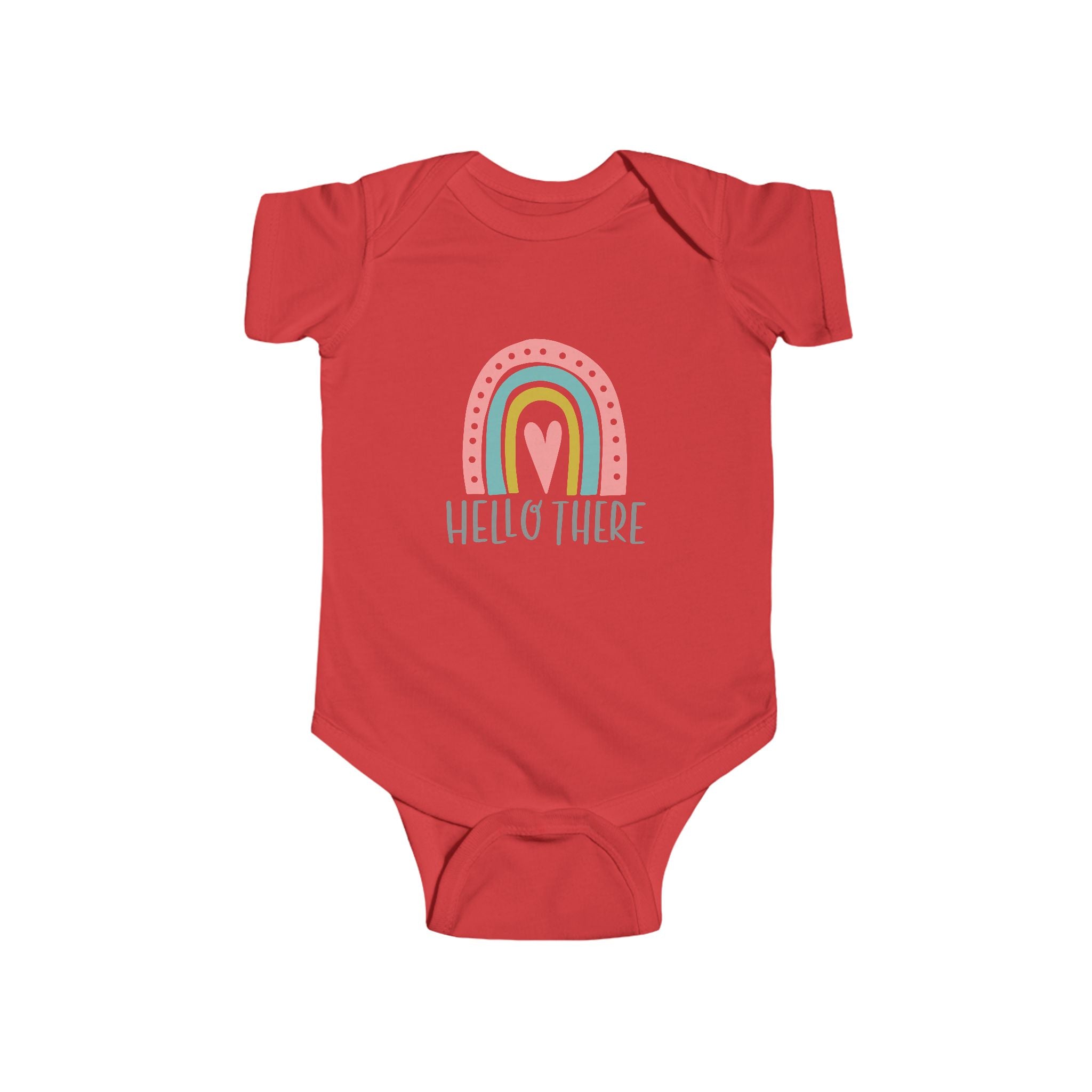 Baby Bodysuit — "Hello There" Pastel Rainbow Infant Onesie