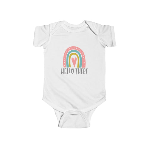 Baby Bodysuit — "Hello There" Pastel Rainbow Infant Onesie