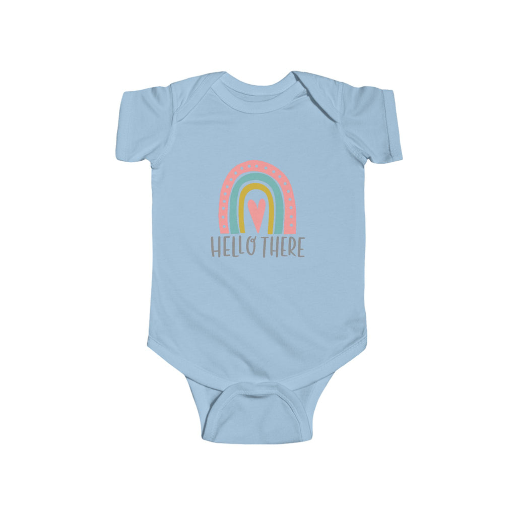 Baby Bodysuit — "Hello There" Pastel Rainbow Infant Onesie