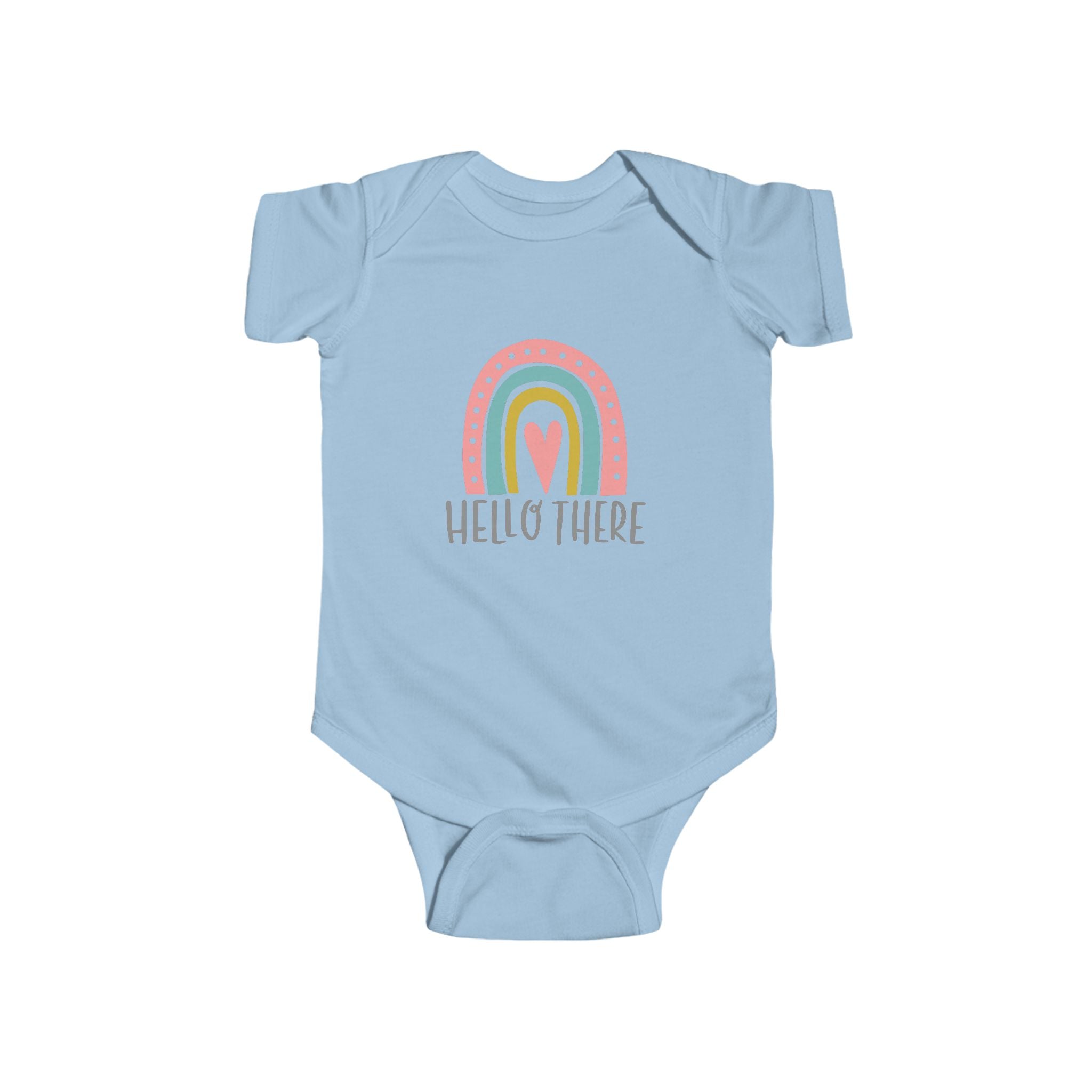 Baby Bodysuit — "Hello There" Pastel Rainbow Infant Onesie