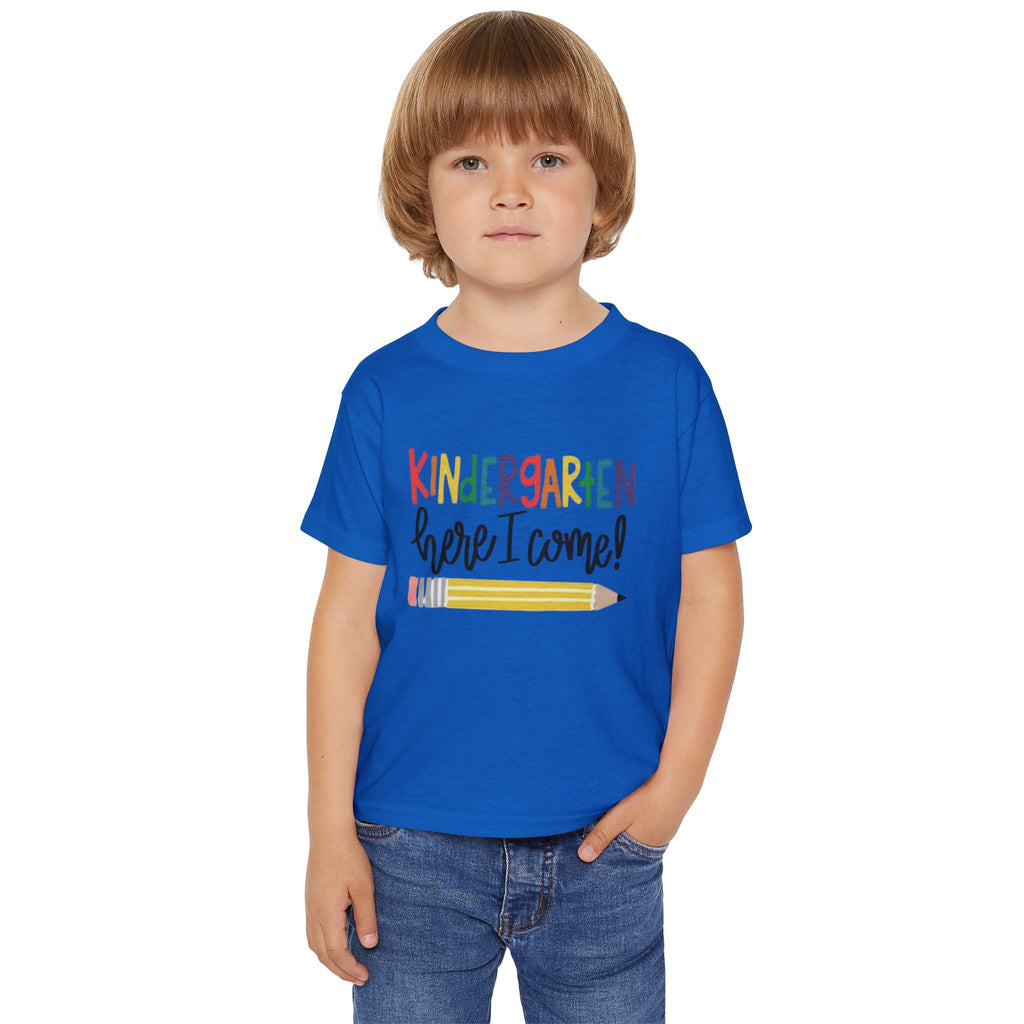 Kindergarten Here I Come! Toddler T-Shirt — Back to School First Day Tee