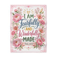 I Am Fearfully and Wonderfully Made Blanket | Floral Psalm 139:14