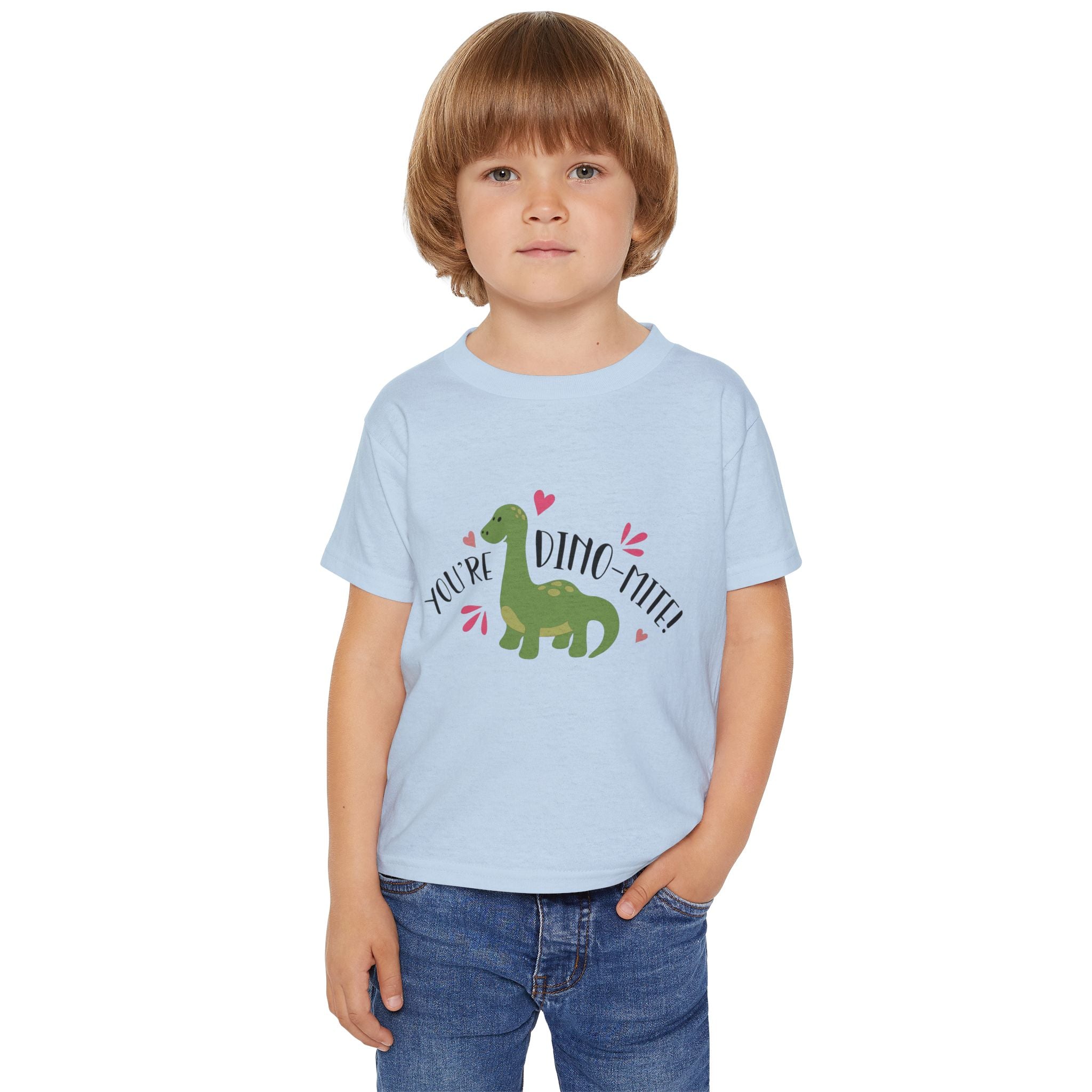 Toddler T-Shirt – "You're Dino-Mite" Cute Green Dinosaur Kids Tee