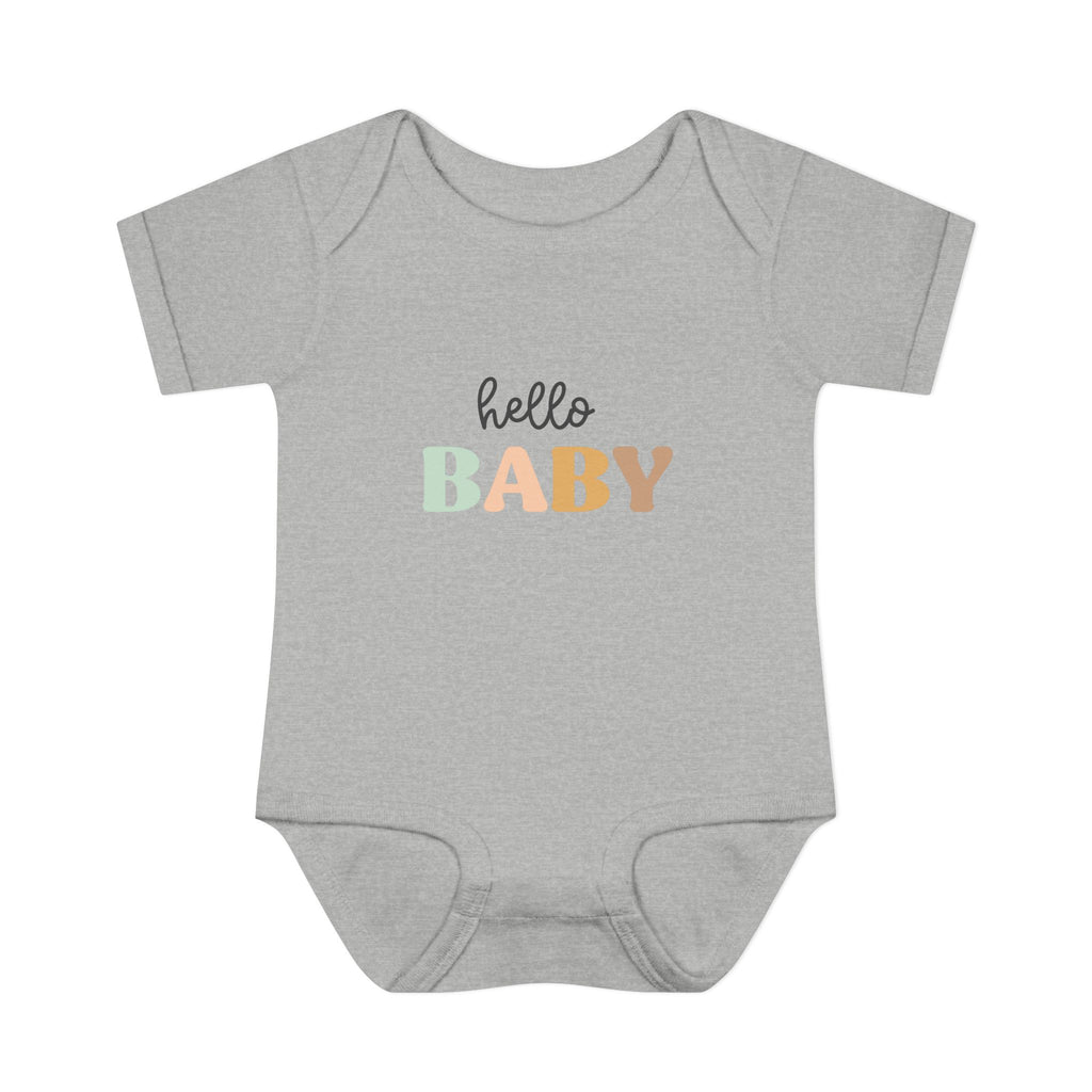 Hello Baby Infant Bodysuit — Pastel Welcome Newborn One-Piece