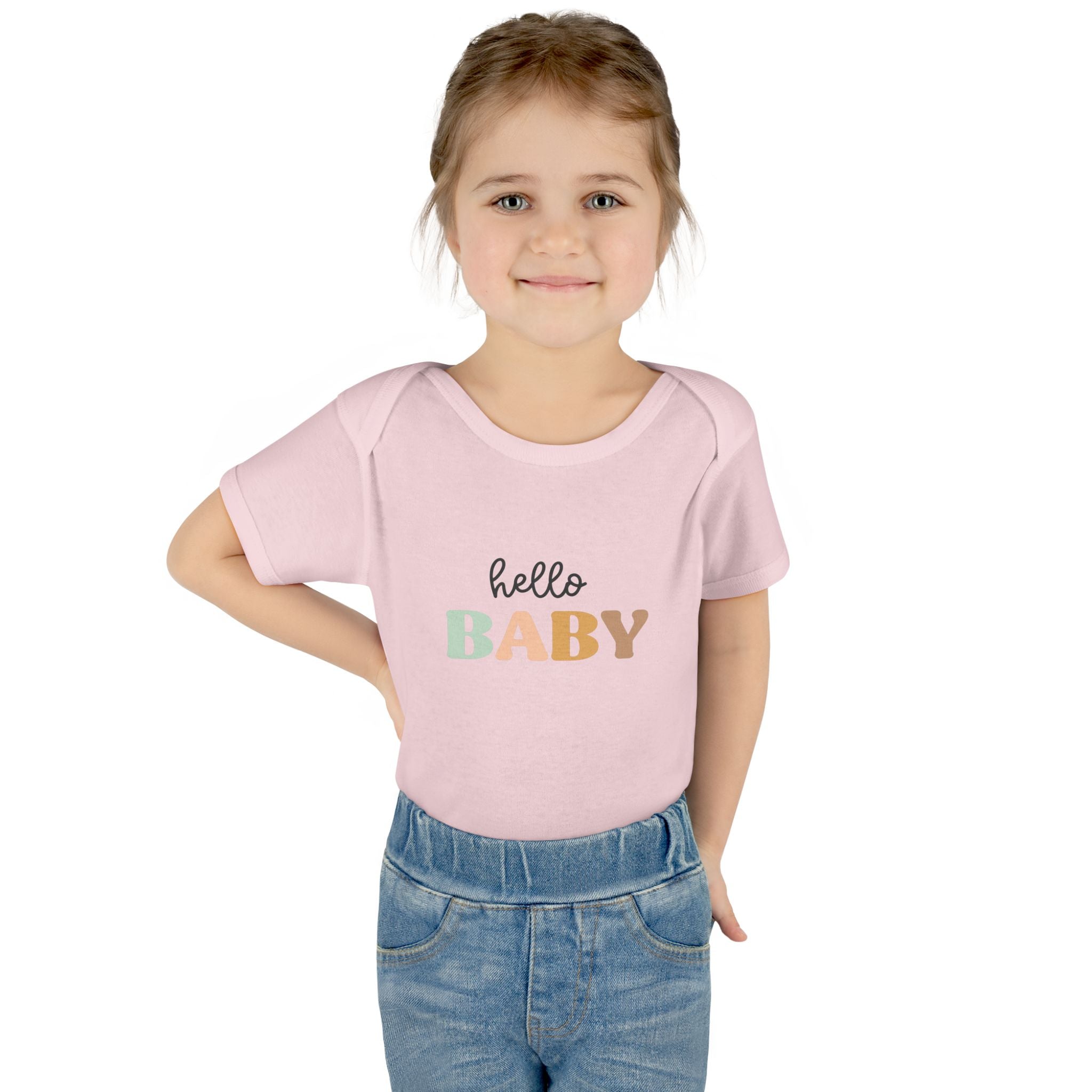Hello Baby Infant Bodysuit — Pastel Welcome Newborn One-Piece