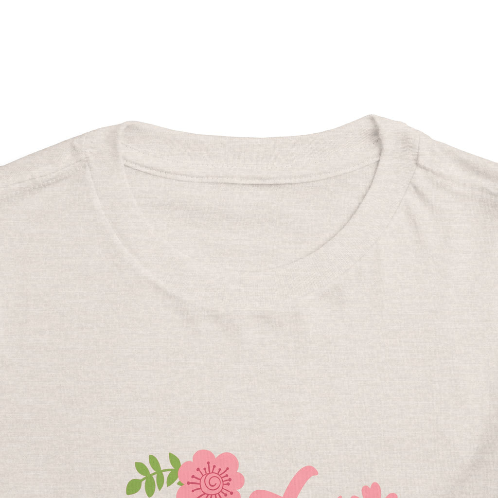 Cute Girl Floral Toddler Tee