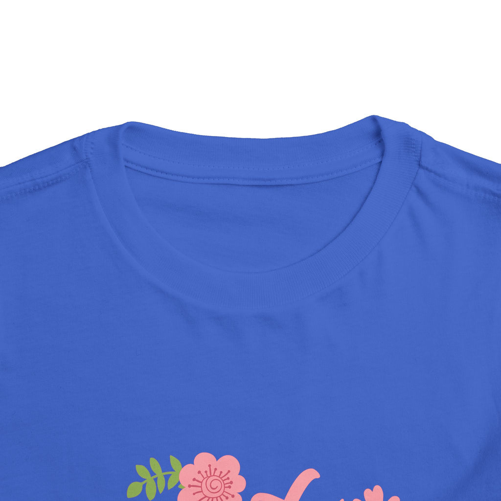 Cute Girl Floral Toddler Tee