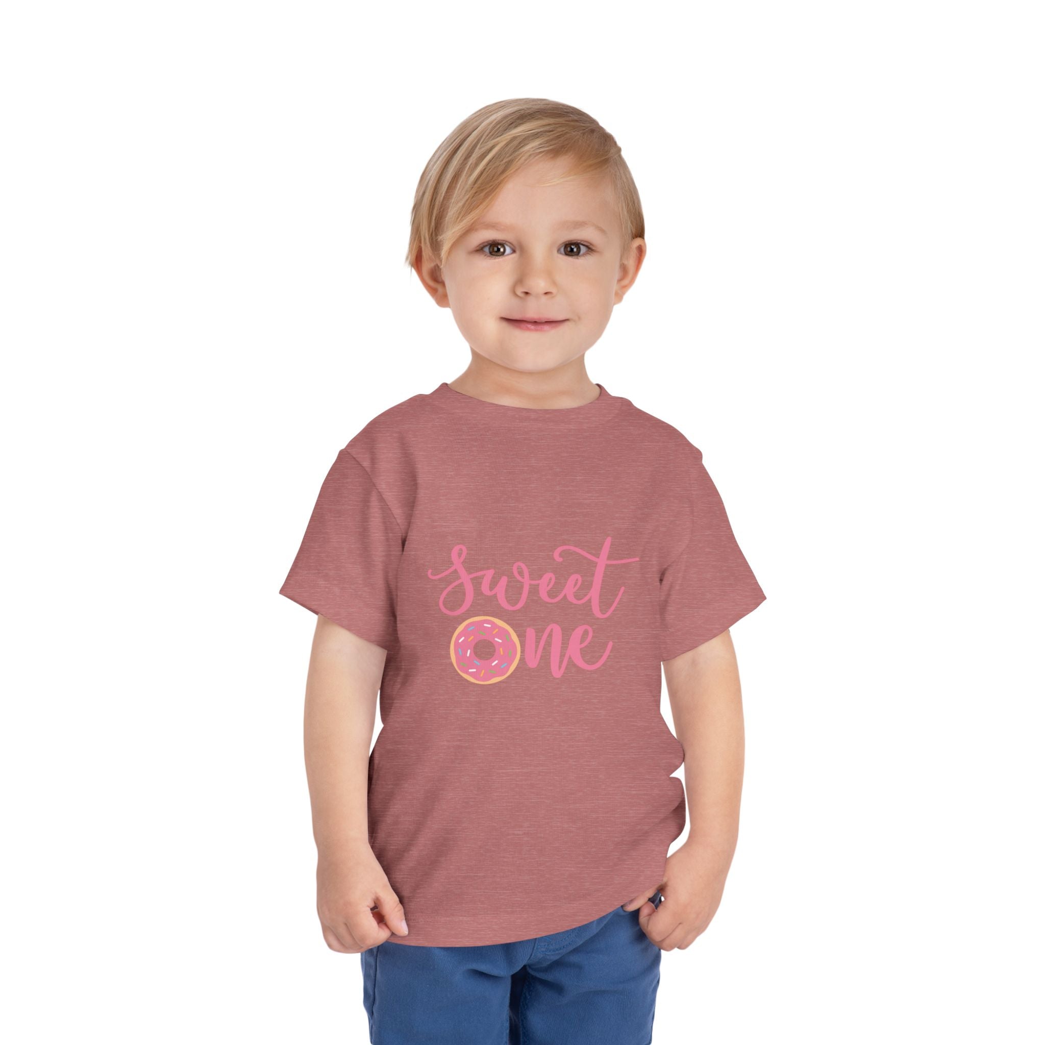Toddler Tee - "Sweet One" Pink Donut First Birthday Shirt