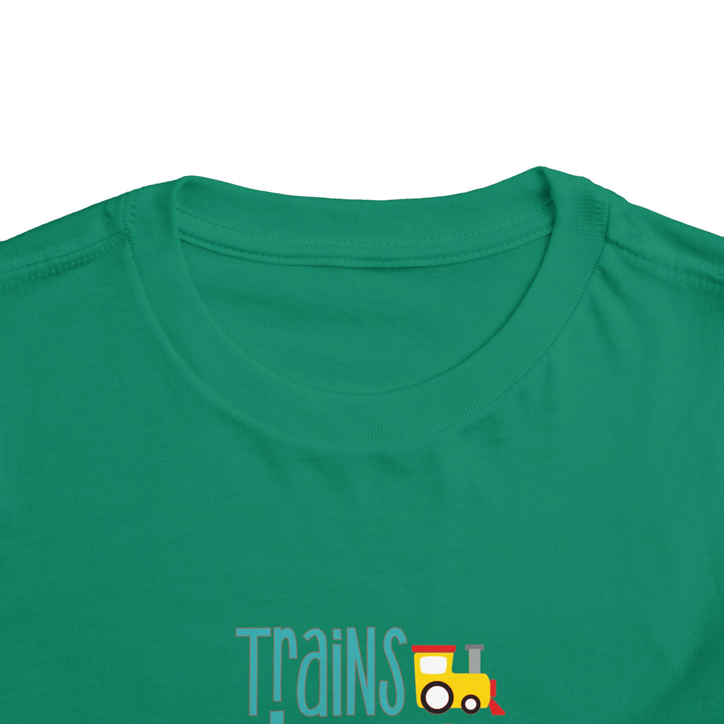 Toddler Tee – "Trains Planes Trucks Toys" Little Boys Graphic Shirt