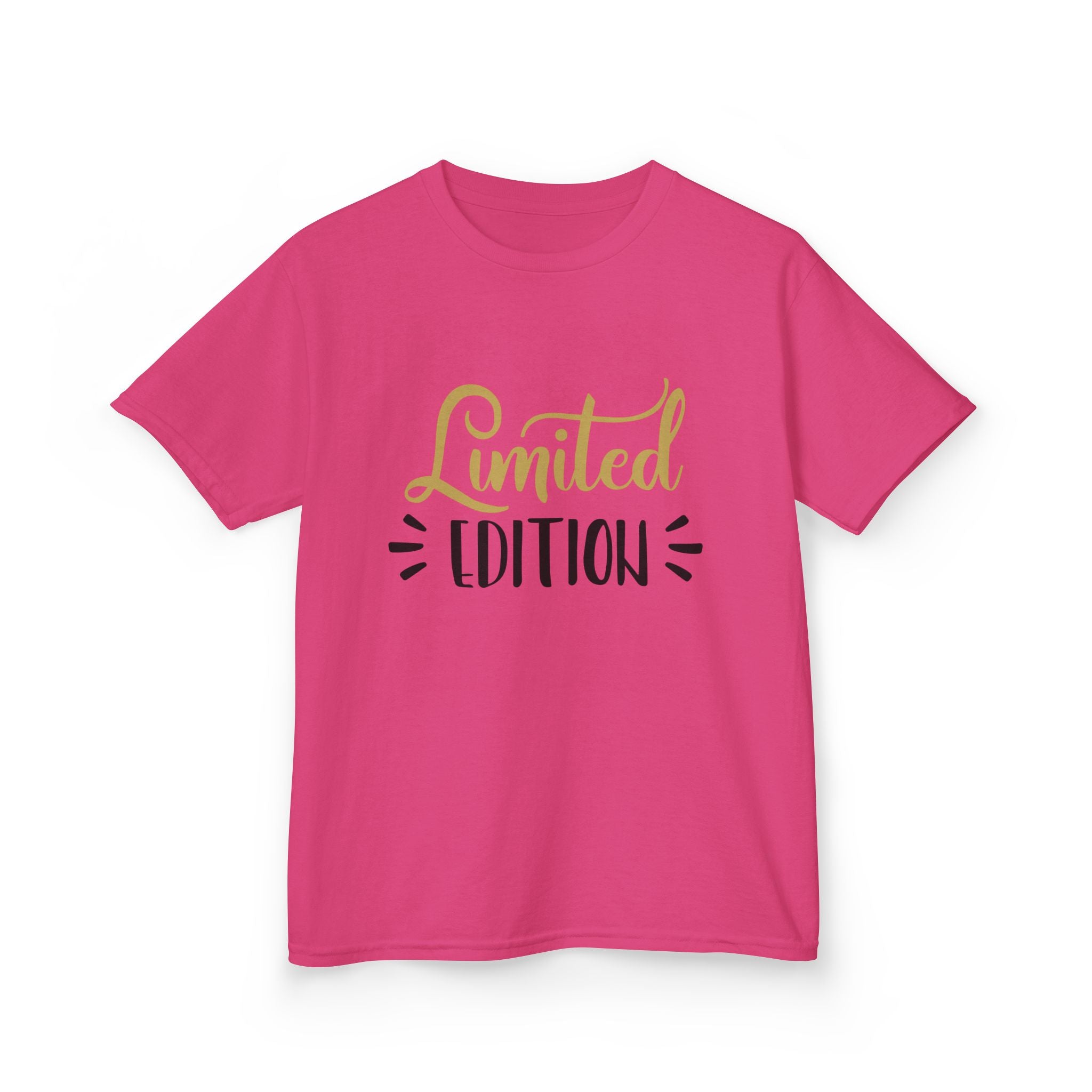 Kids T-Shirt "Limited Edition" — Cute Gold Script Tee for Birthday & Special Occasion