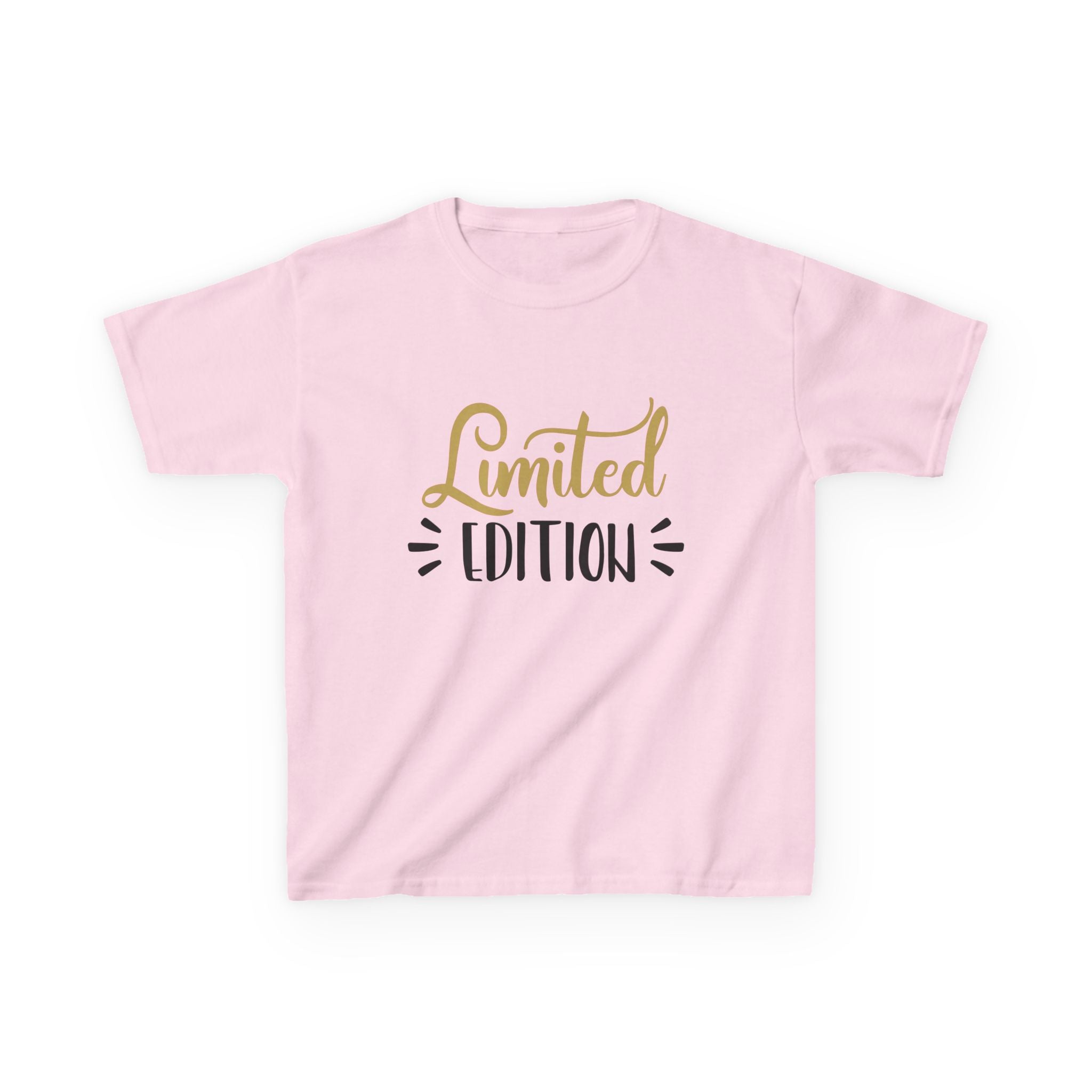 Kids T-Shirt "Limited Edition" — Cute Gold Script Tee for Birthday & Special Occasion