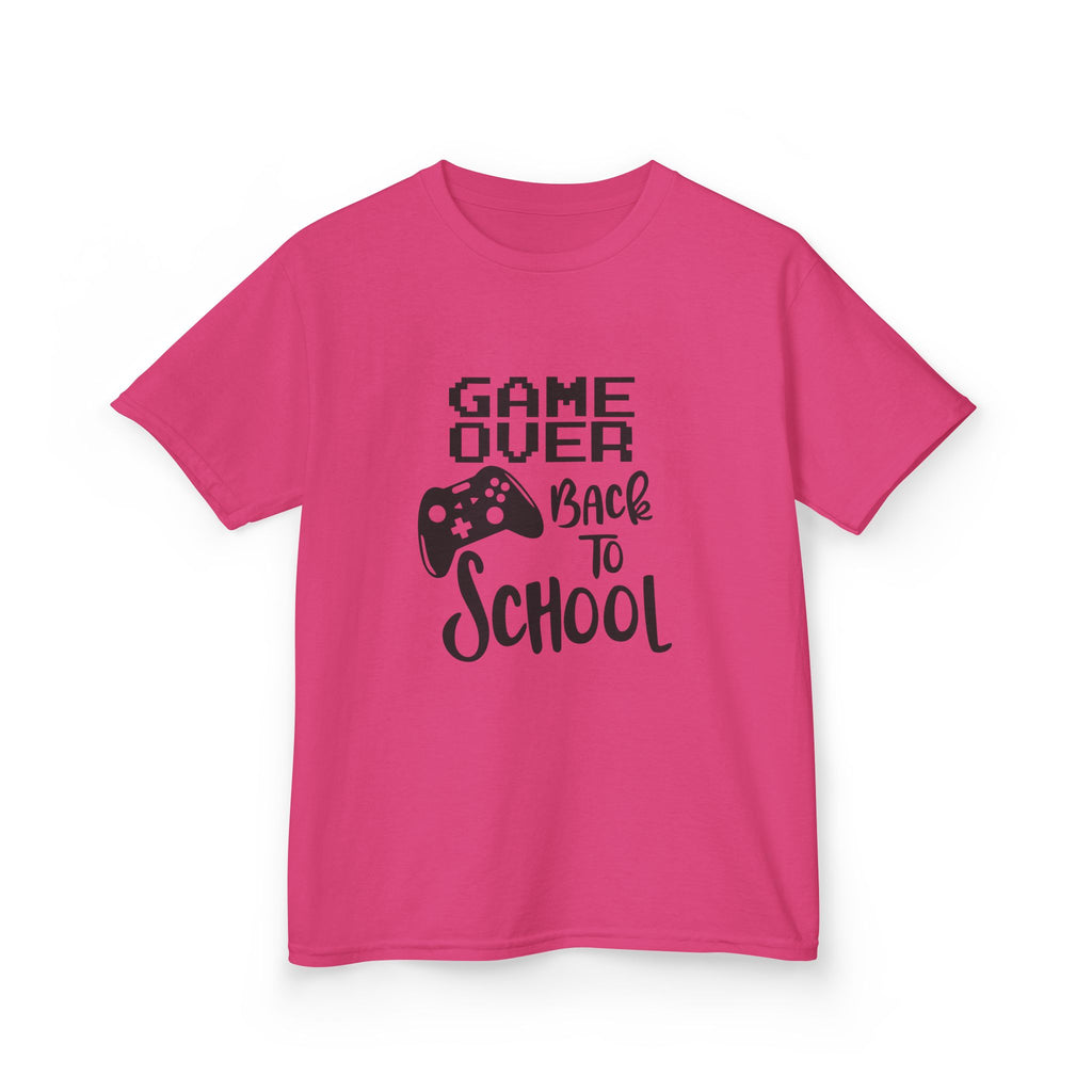 Kids T-Shirt — "Game Over Back to School" Gamer Graphic Tee