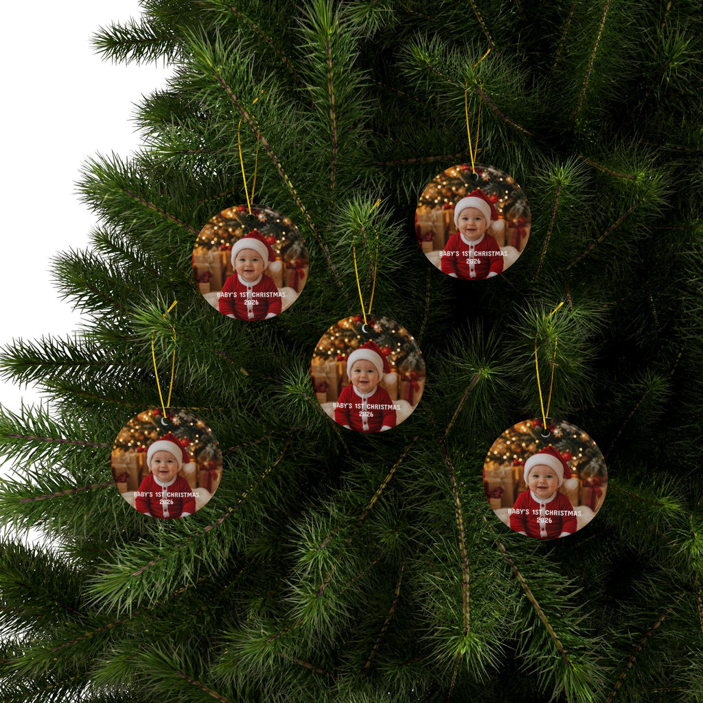 Ceramic Ornaments, 2-Side Print, (1pc, 3pcs, 5pcs, 10pcs)