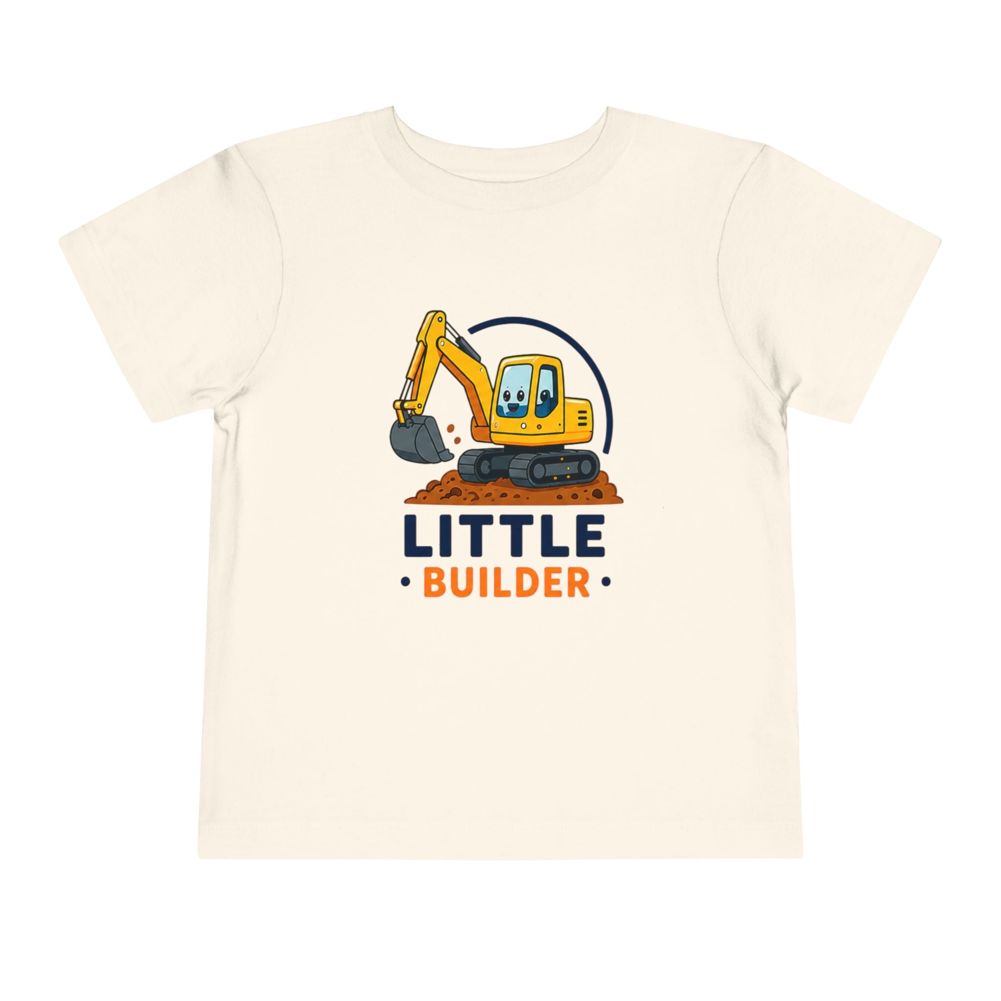 Toddler Tee — "Little Builder" Excavator Shirt for Kids
