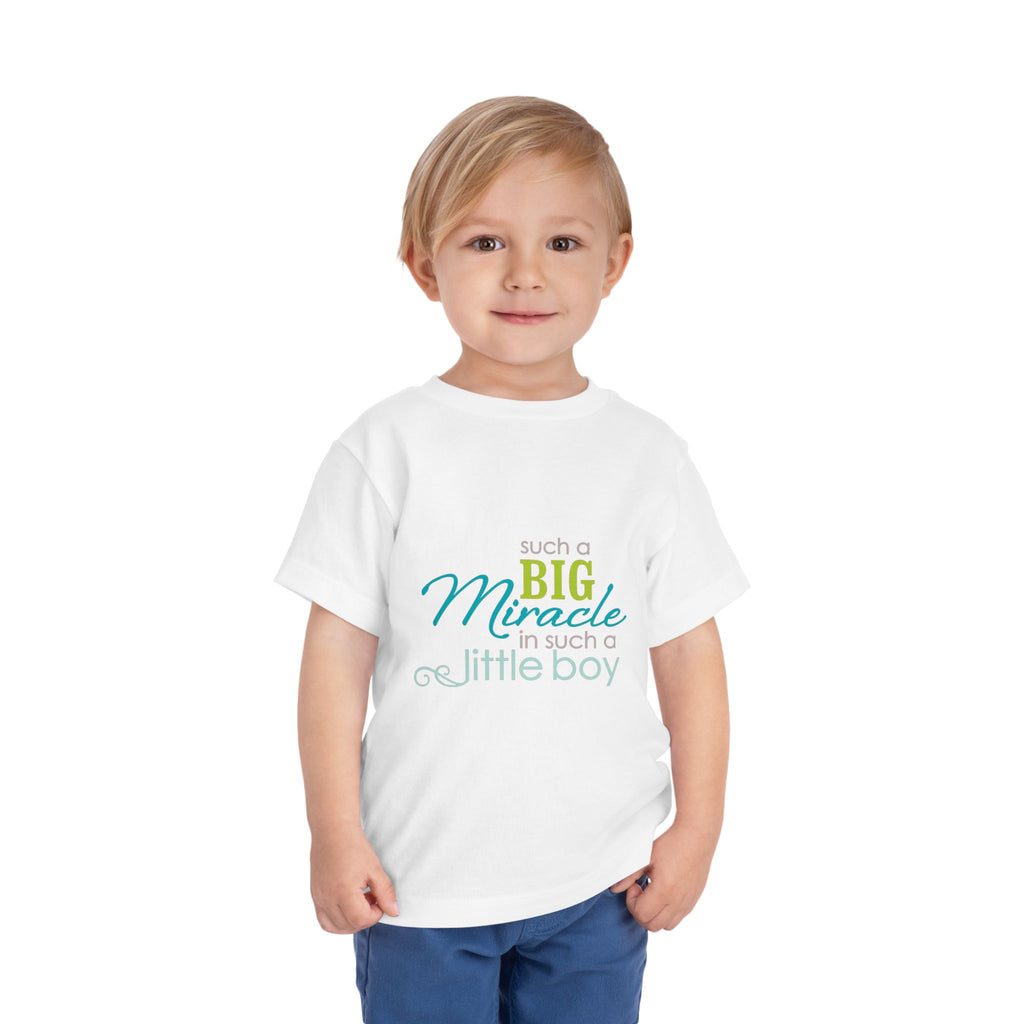 Toddler Tee - "Such a Big Miracle in Such a Little Boy" Inspirational Boy T-Shirt