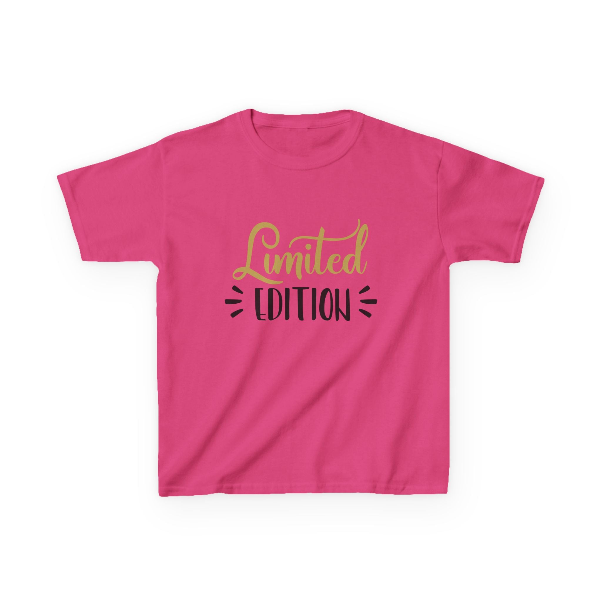 Kids T-Shirt "Limited Edition" — Cute Gold Script Tee for Birthday & Special Occasion