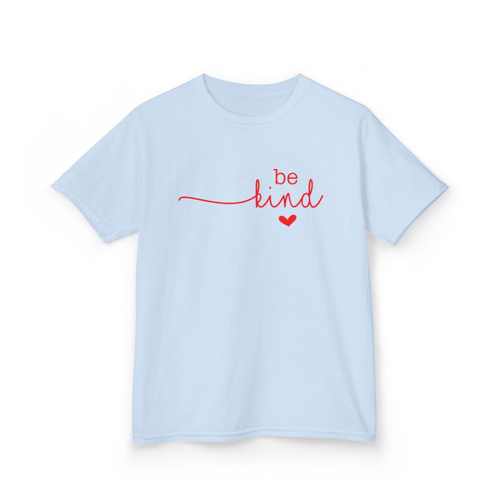 Kids Tee — "Be Kind" Heart Script | Cute Positive Message Shirt