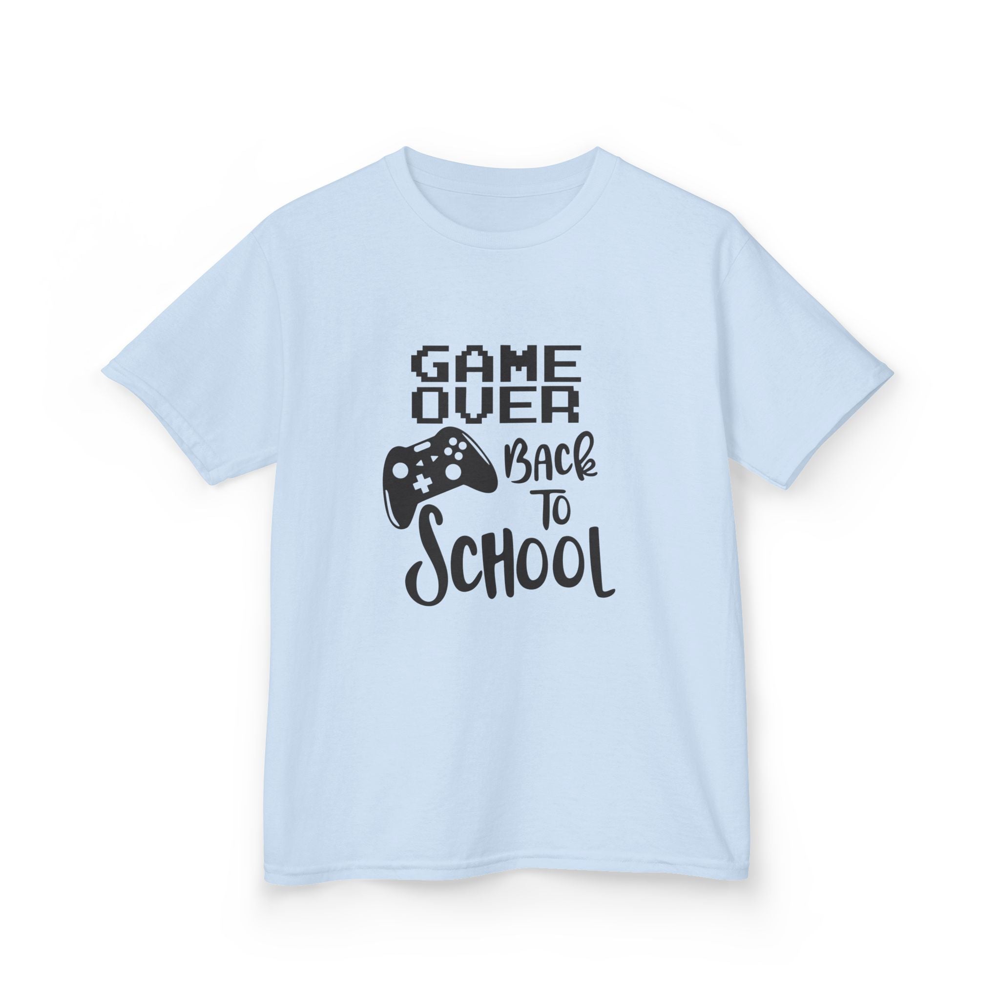 Kids T-Shirt — "Game Over Back to School" Gamer Graphic Tee