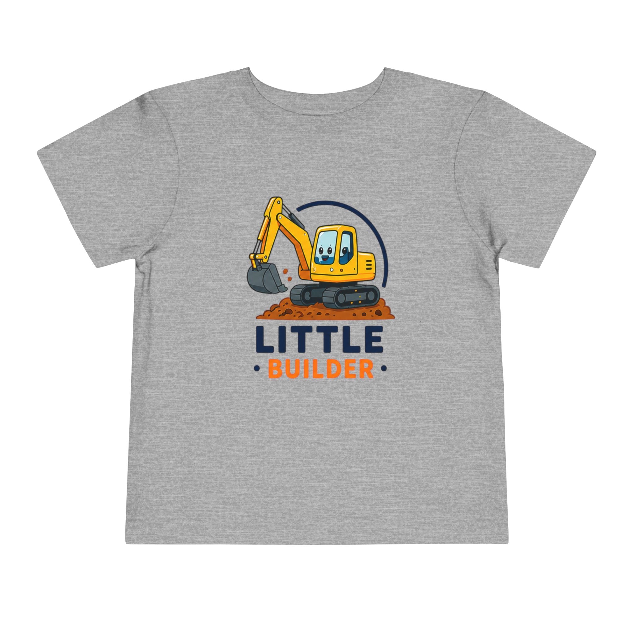Toddler Tee — "Little Builder" Excavator Shirt for Kids