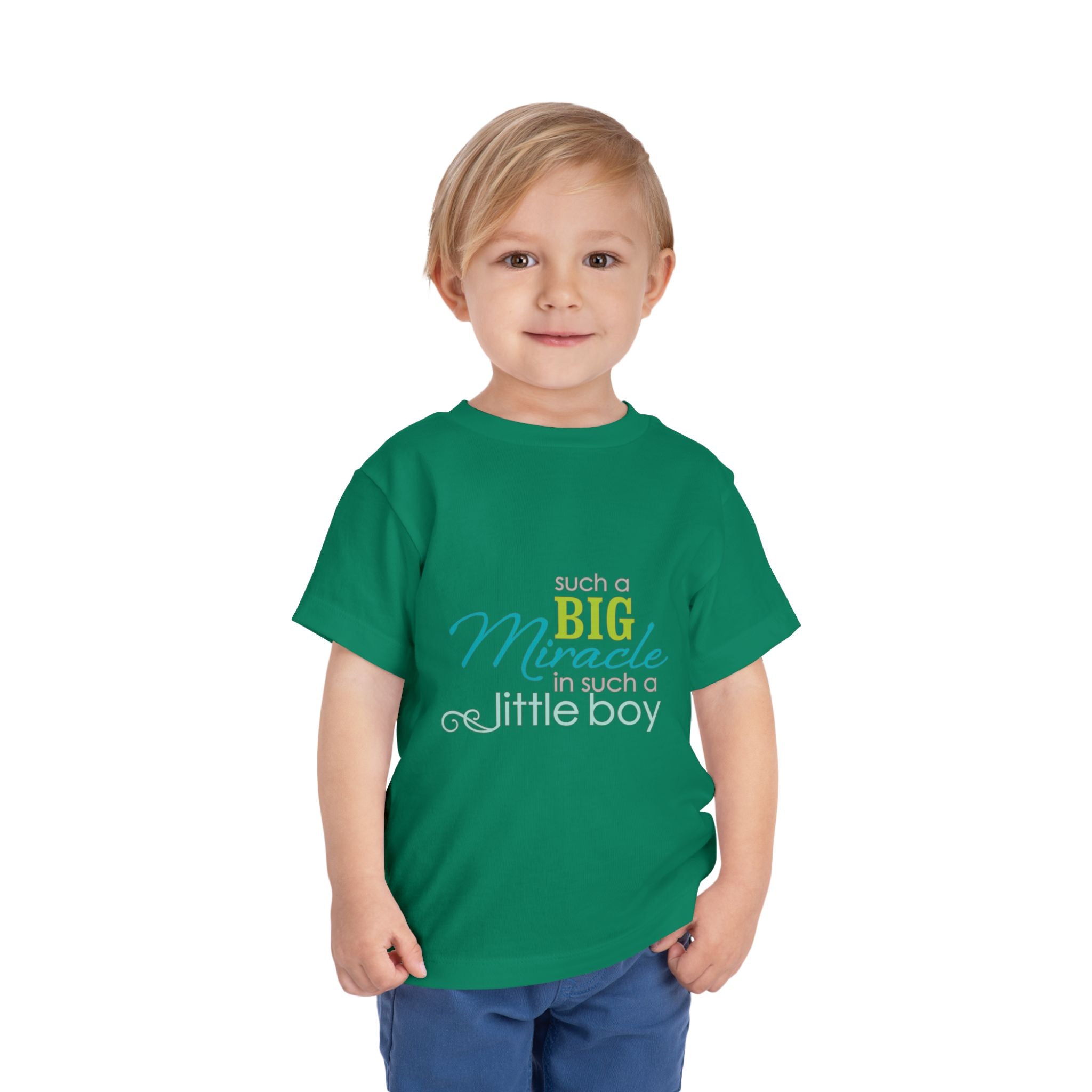 Toddler Tee - "Such a Big Miracle in Such a Little Boy" Inspirational Boy T-Shirt