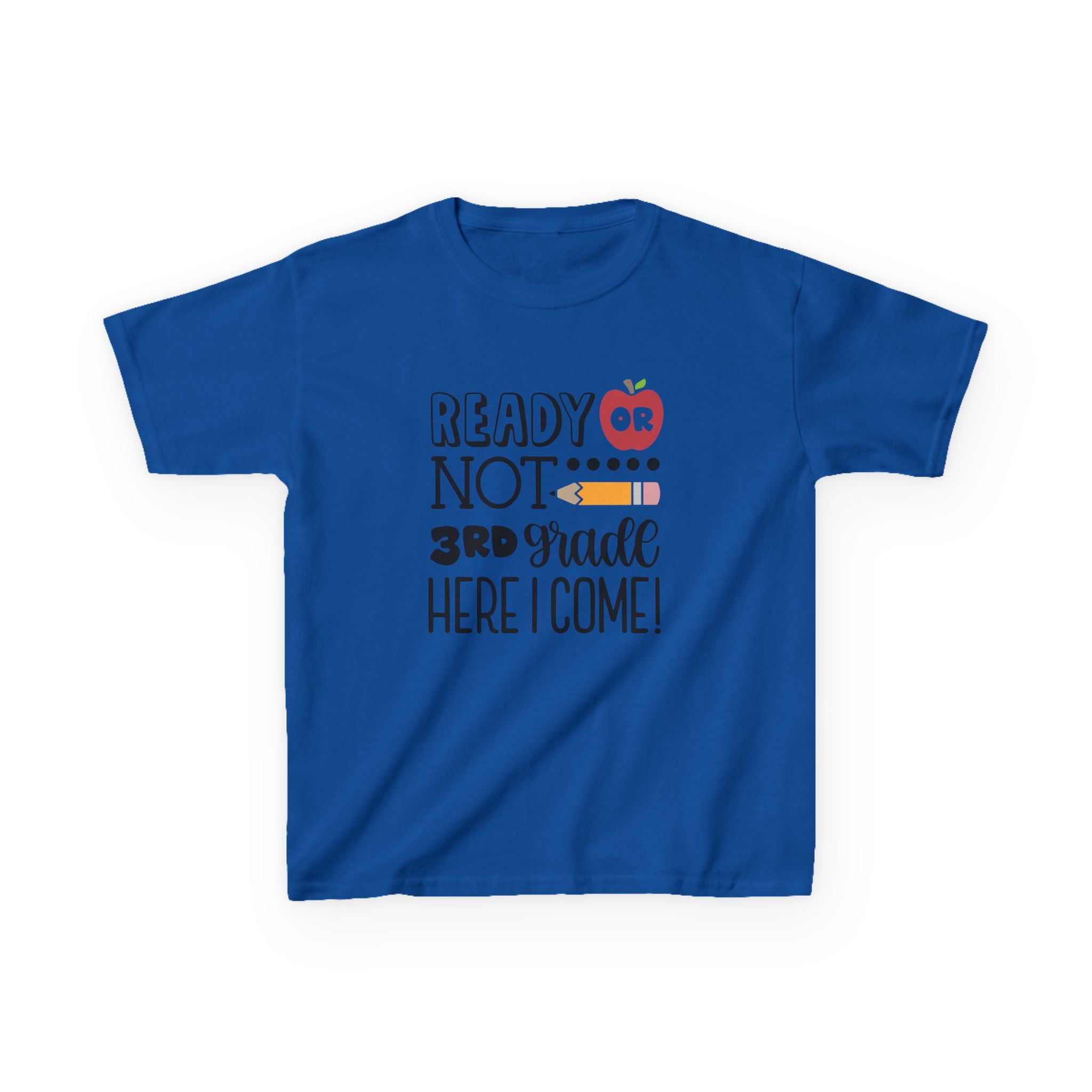 Kids Tee - "Ready or Not 3rd Grade Here I Come!" Back-to-School Shirt