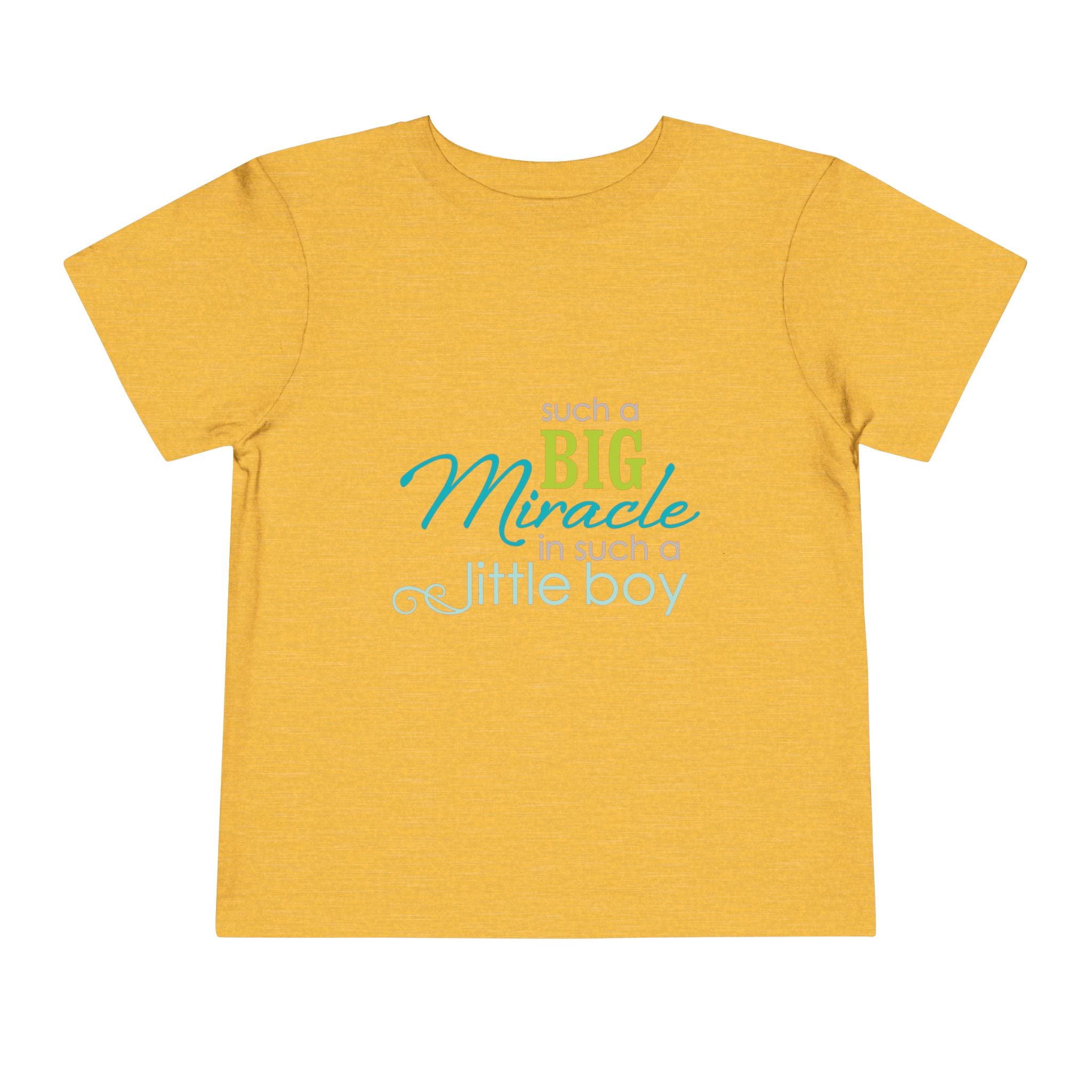 Toddler Tee - "Such a Big Miracle in Such a Little Boy" Inspirational Boy T-Shirt