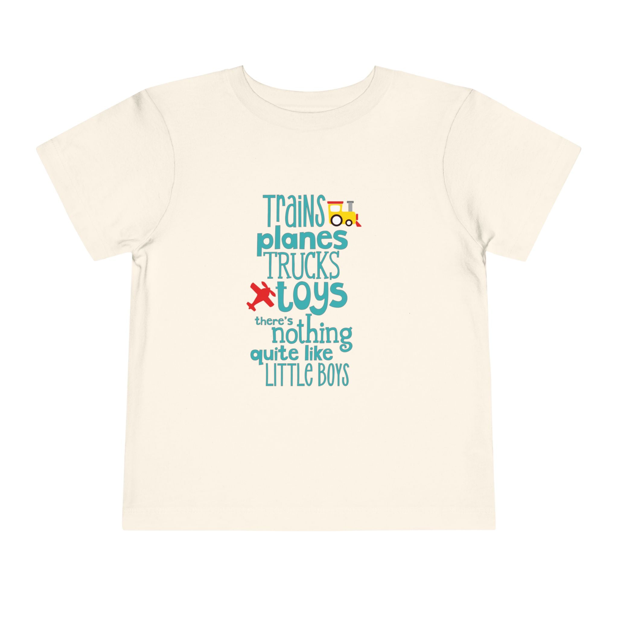 Toddler Tee – "Trains Planes Trucks Toys"