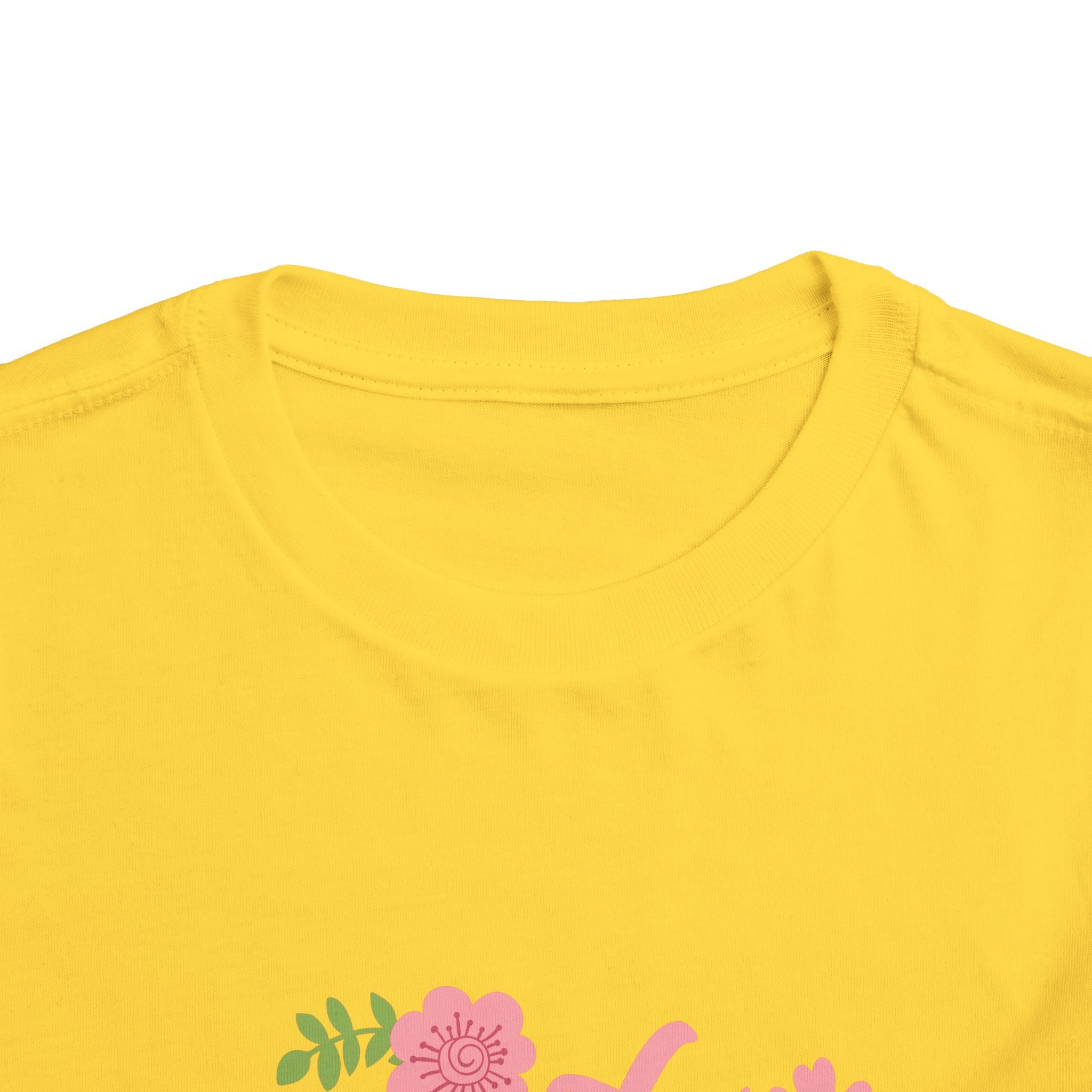 Cute Girl Floral Toddler Tee