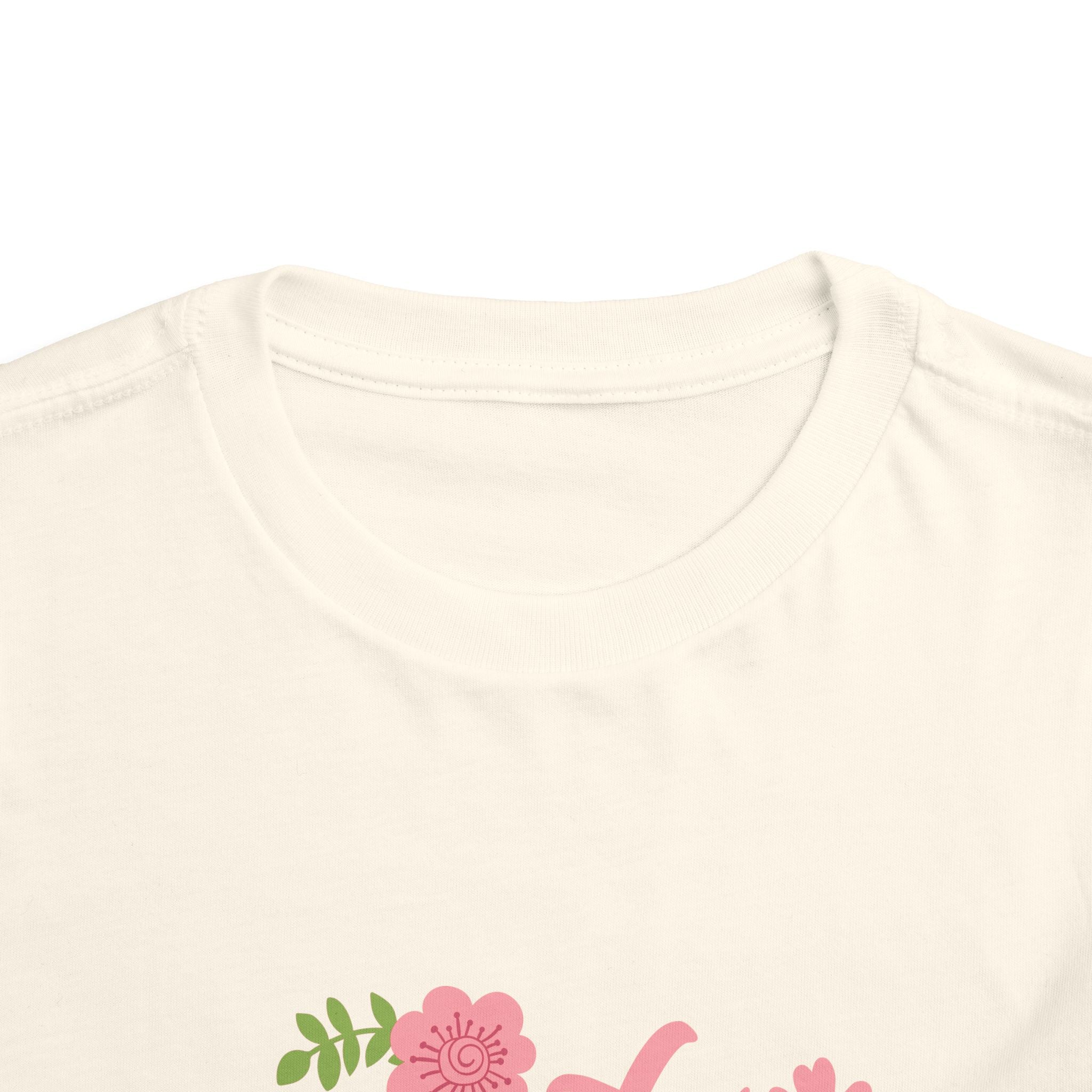 Cute Girl Floral Toddler Tee