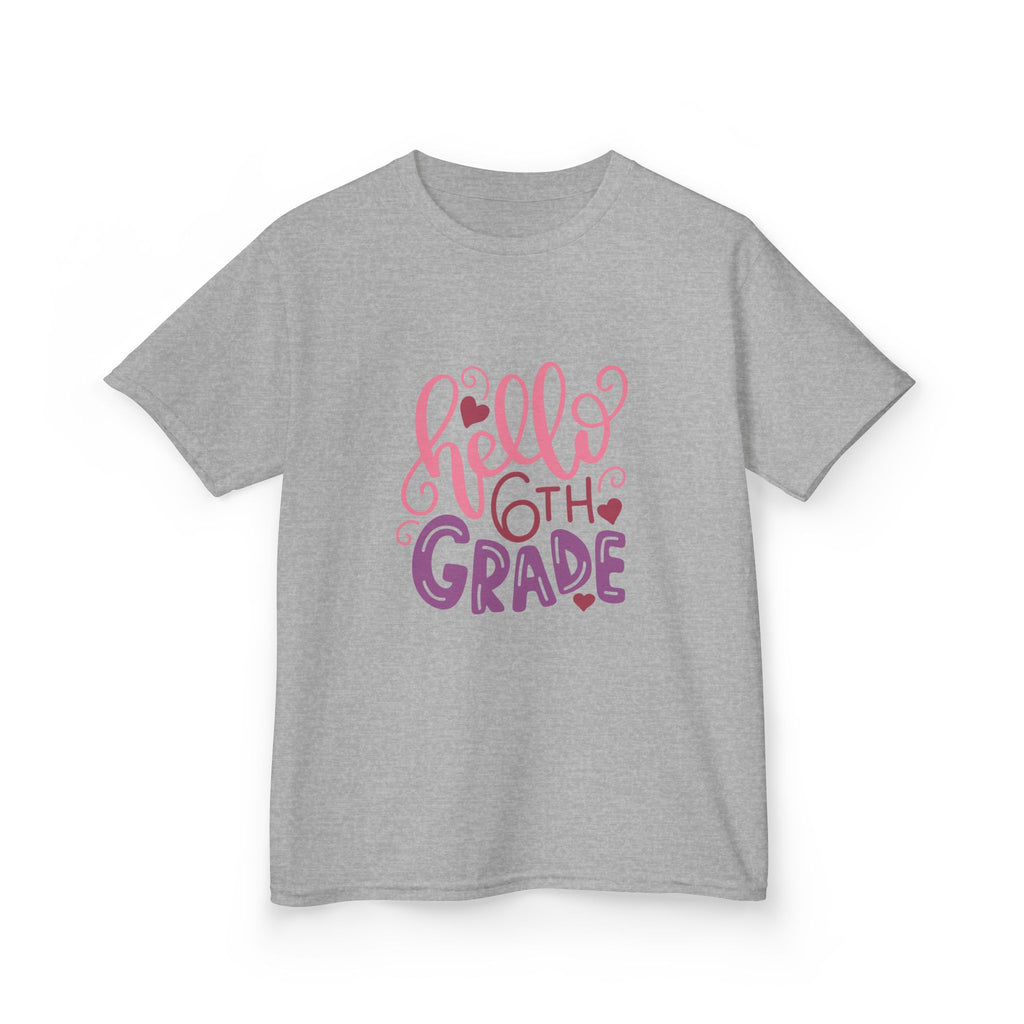 6th Grade Kids T‑Shirt — "Hello 6th Grade" Back-to-School Tee