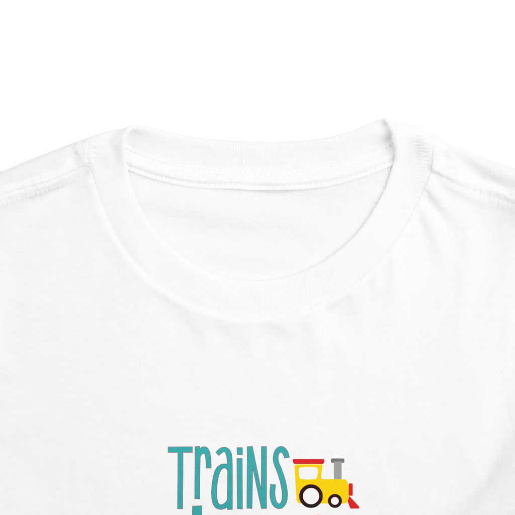 Toddler Tee – "Trains Planes Trucks Toys" Little Boys Graphic Shirt