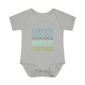 Baby Boy Bodysuit - "Baby Boy Adorable Handsome Loved So Much" Infant Onesie