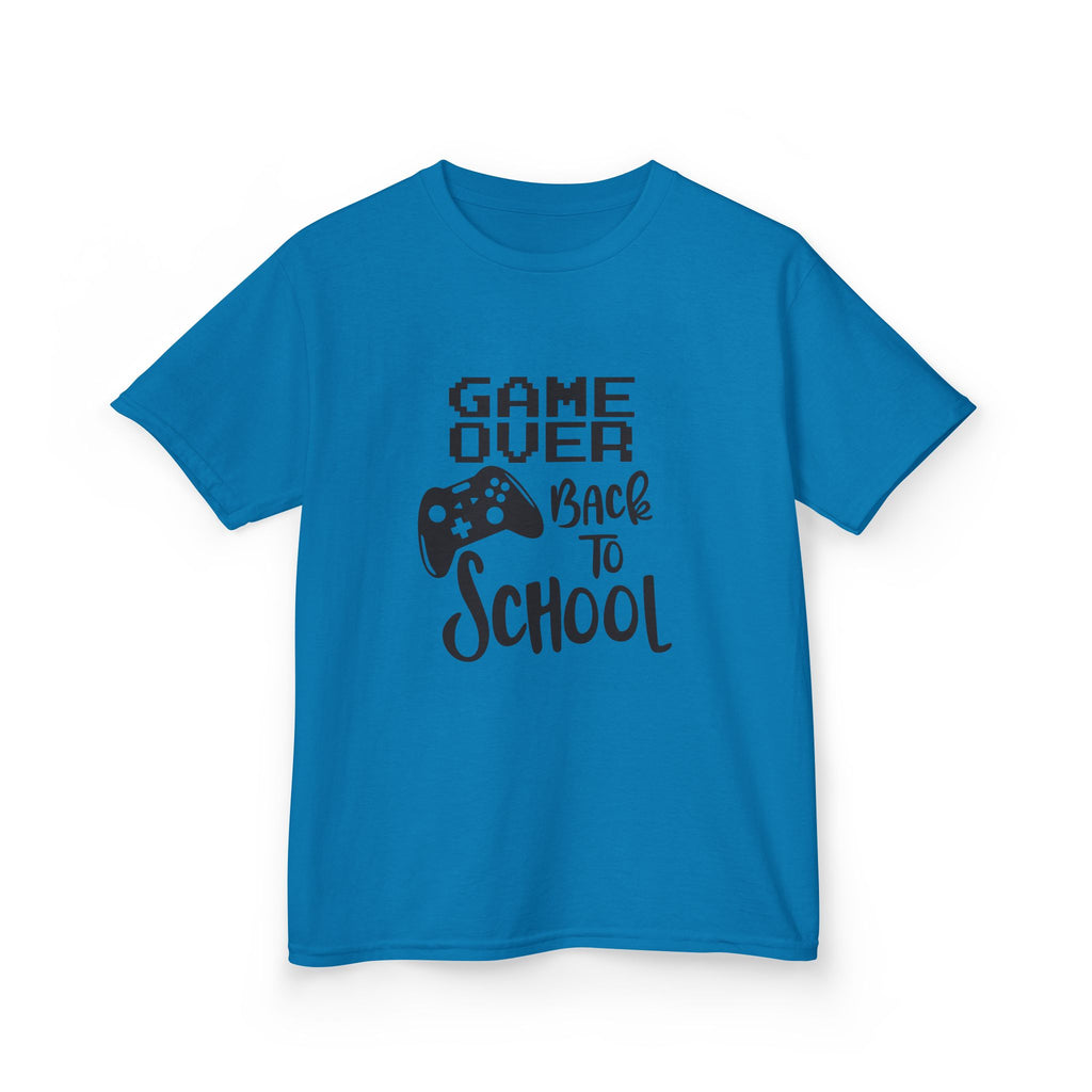 Kids T-Shirt — "Game Over Back to School" Gamer Graphic Tee