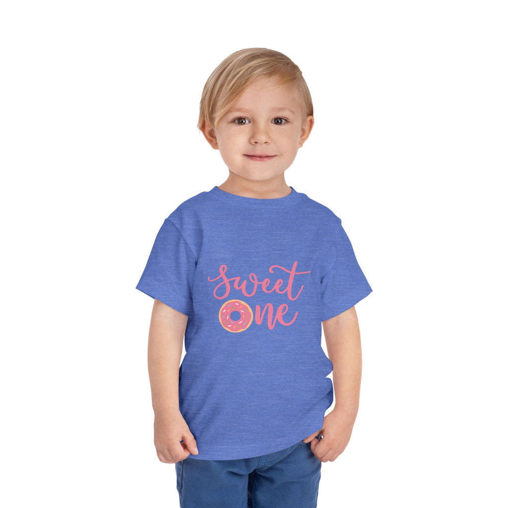 Toddler Tee - "Sweet One" Pink Donut First Birthday Shirt