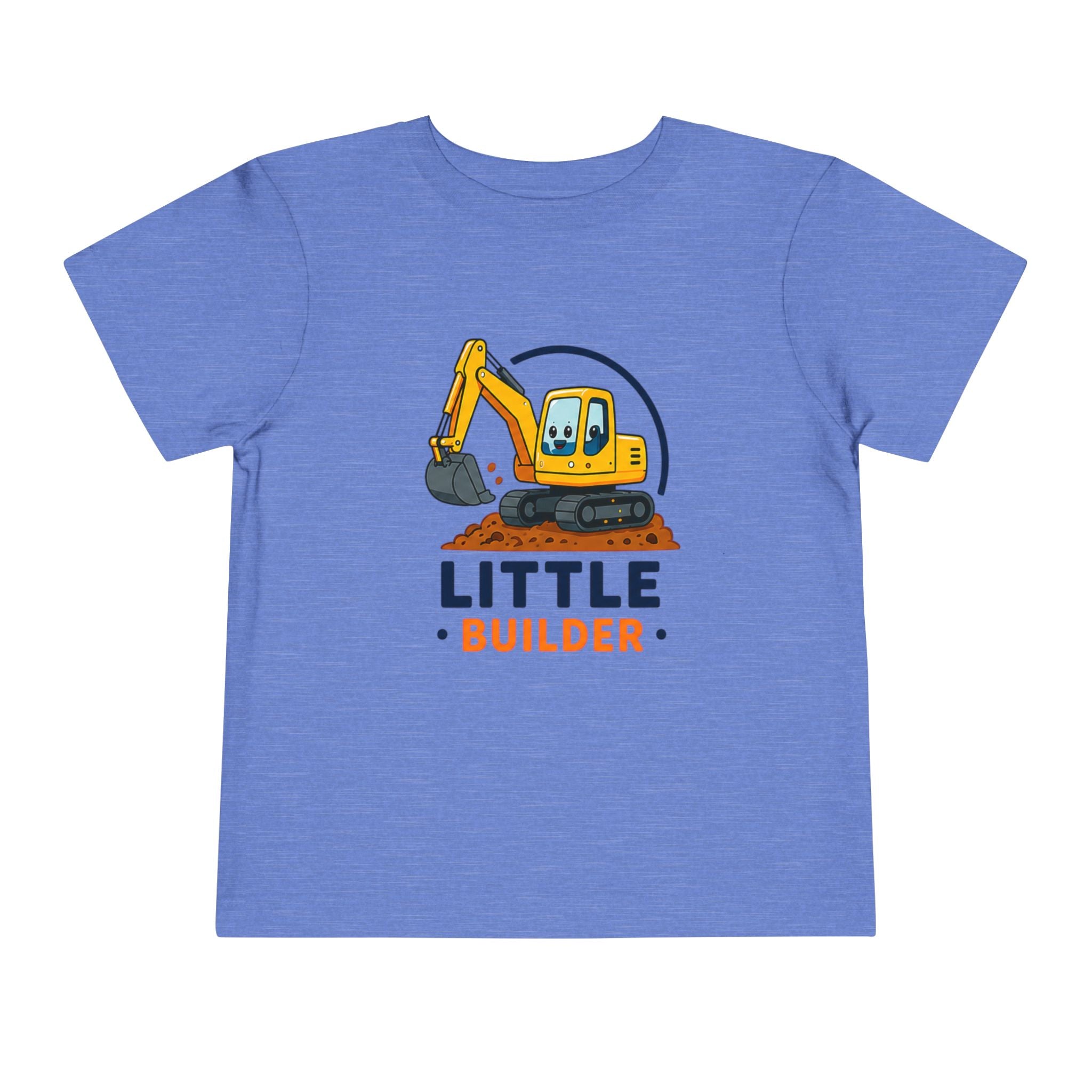 Toddler Tee — "Little Builder" Excavator Shirt for Kids