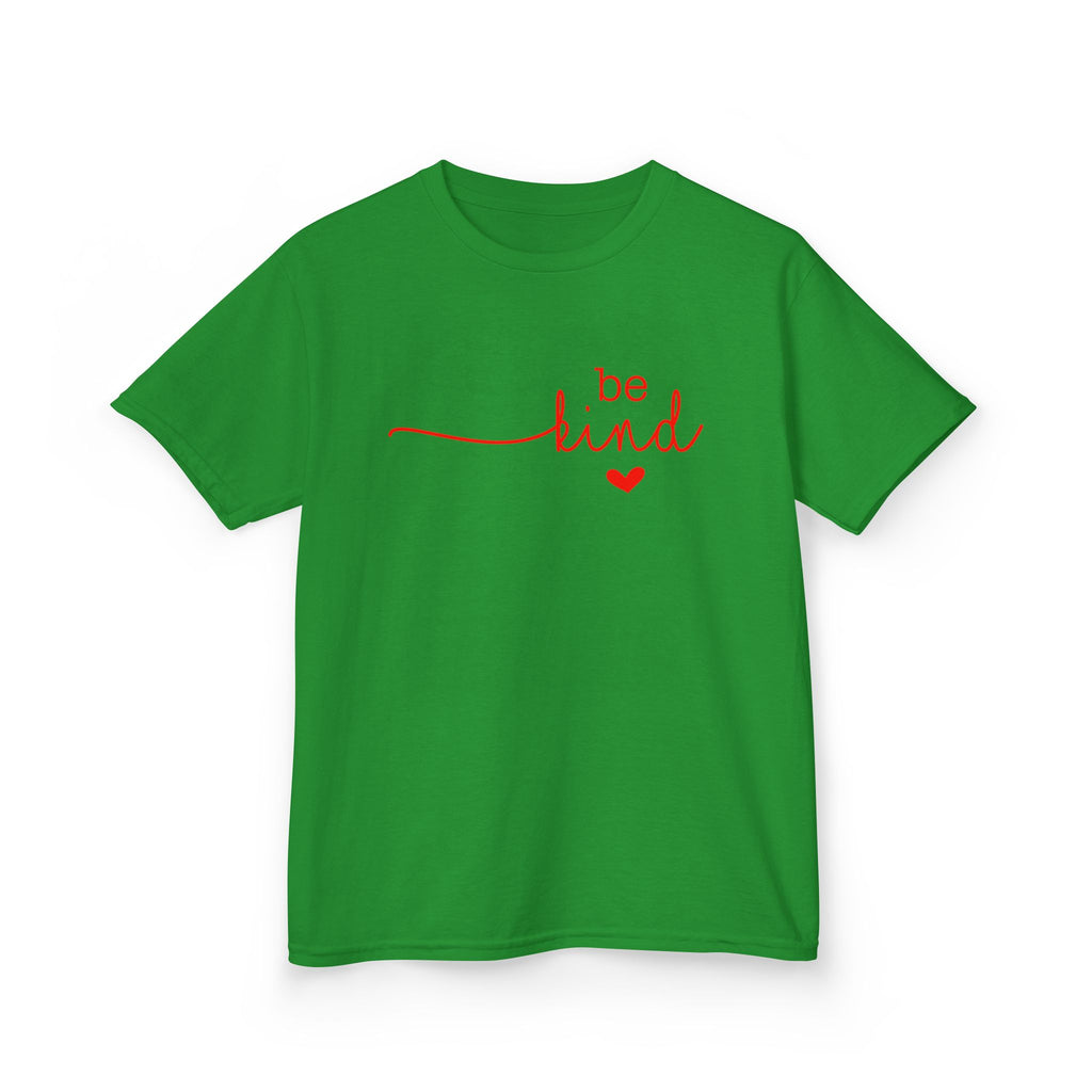 Kids Tee — "Be Kind" Heart Script | Cute Positive Message Shirt