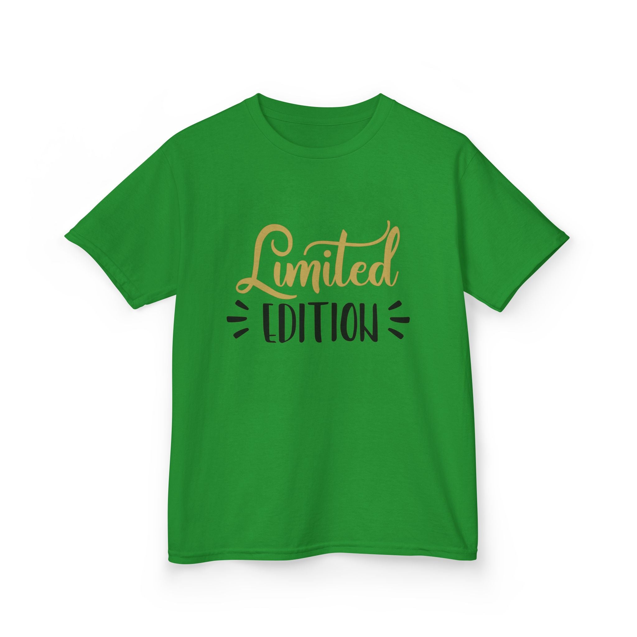 Kids T-Shirt "Limited Edition" — Cute Gold Script Tee for Birthday & Special Occasion