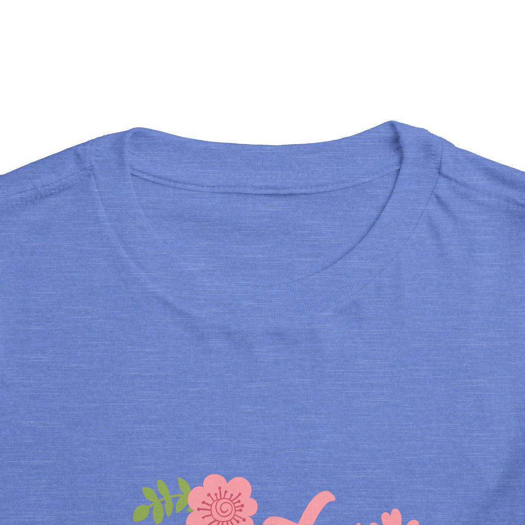 Cute Girl Floral Toddler Tee