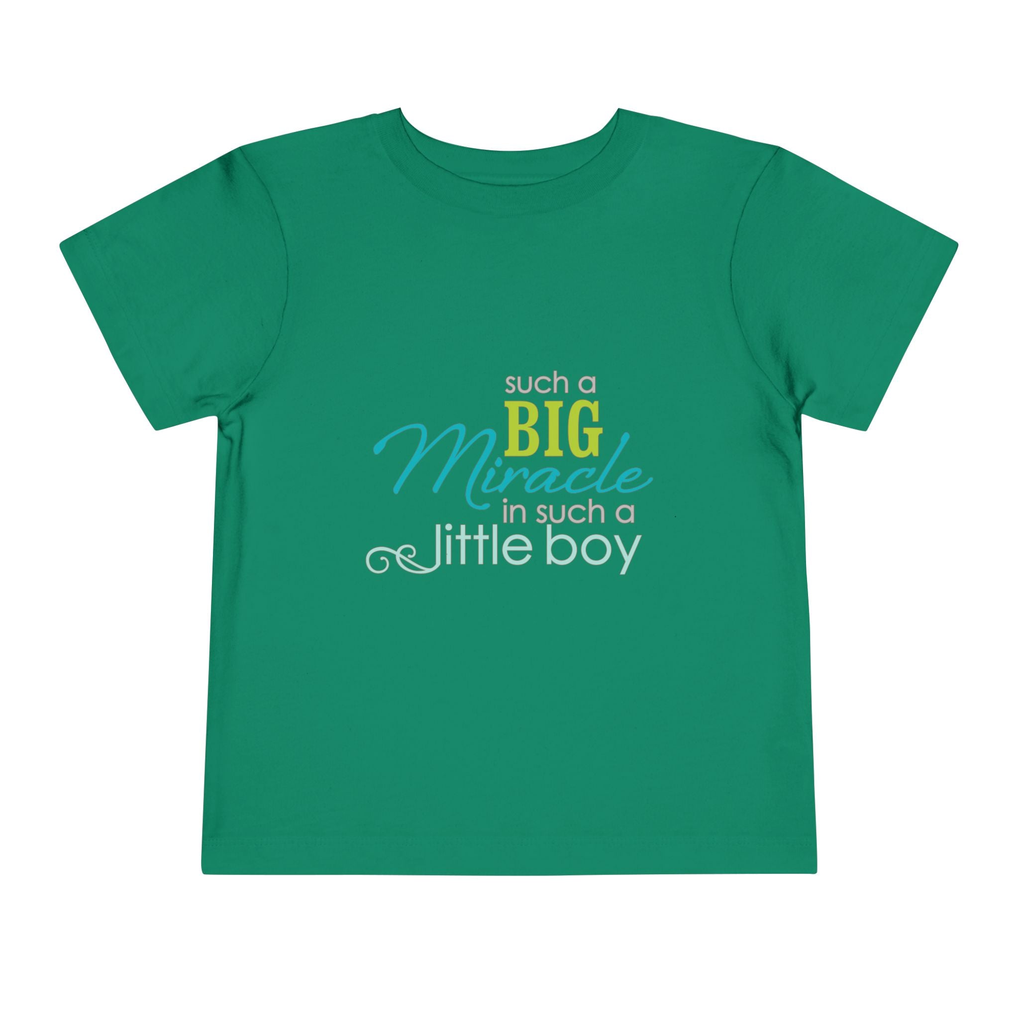 Toddler Tee - "Such a Big Miracle in Such a Little Boy" Inspirational Boy T-Shirt