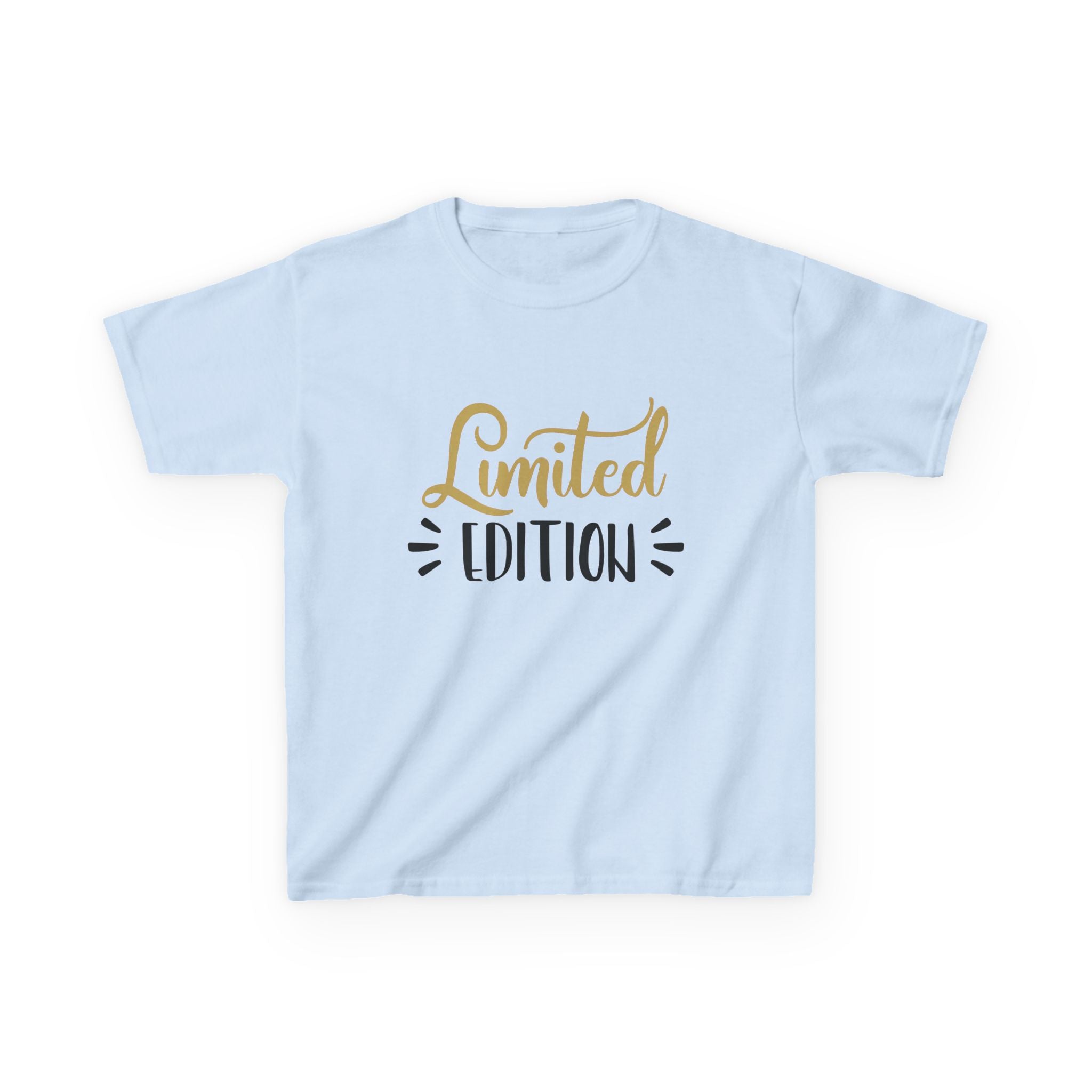 Kids T-Shirt "Limited Edition" — Cute Gold Script Tee for Birthday & Special Occasion