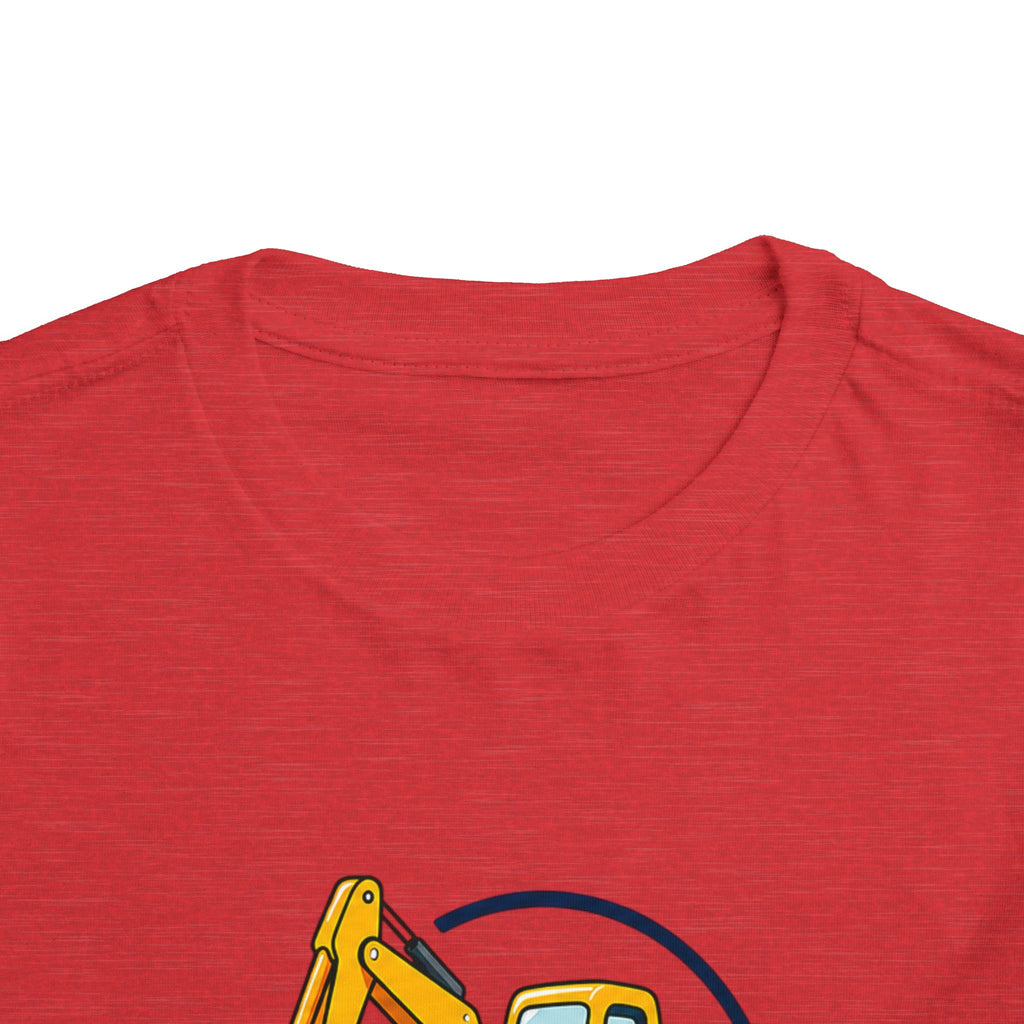 Toddler Tee — "Little Builder" Excavator Shirt for Kids