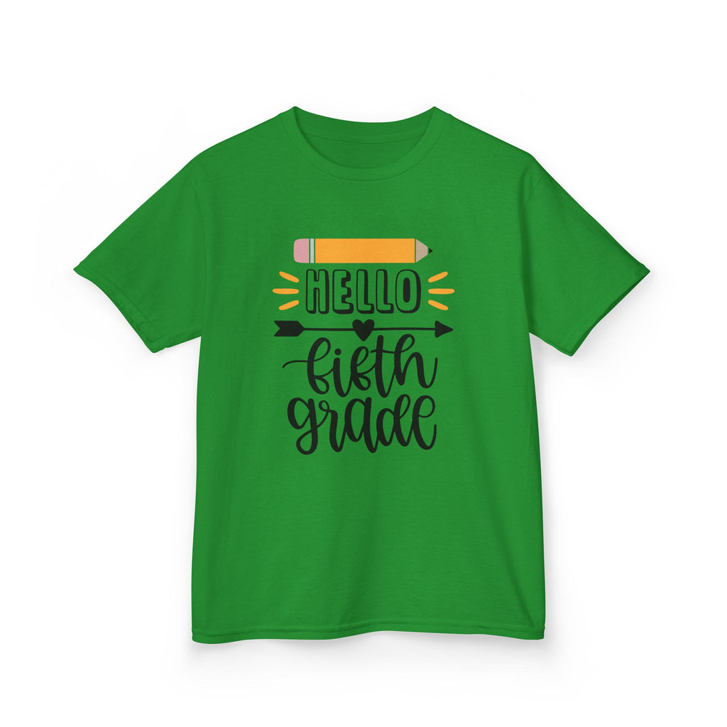 Kids T-Shirt — "Hello Fifth Grade" Back-to-School Pencil Design